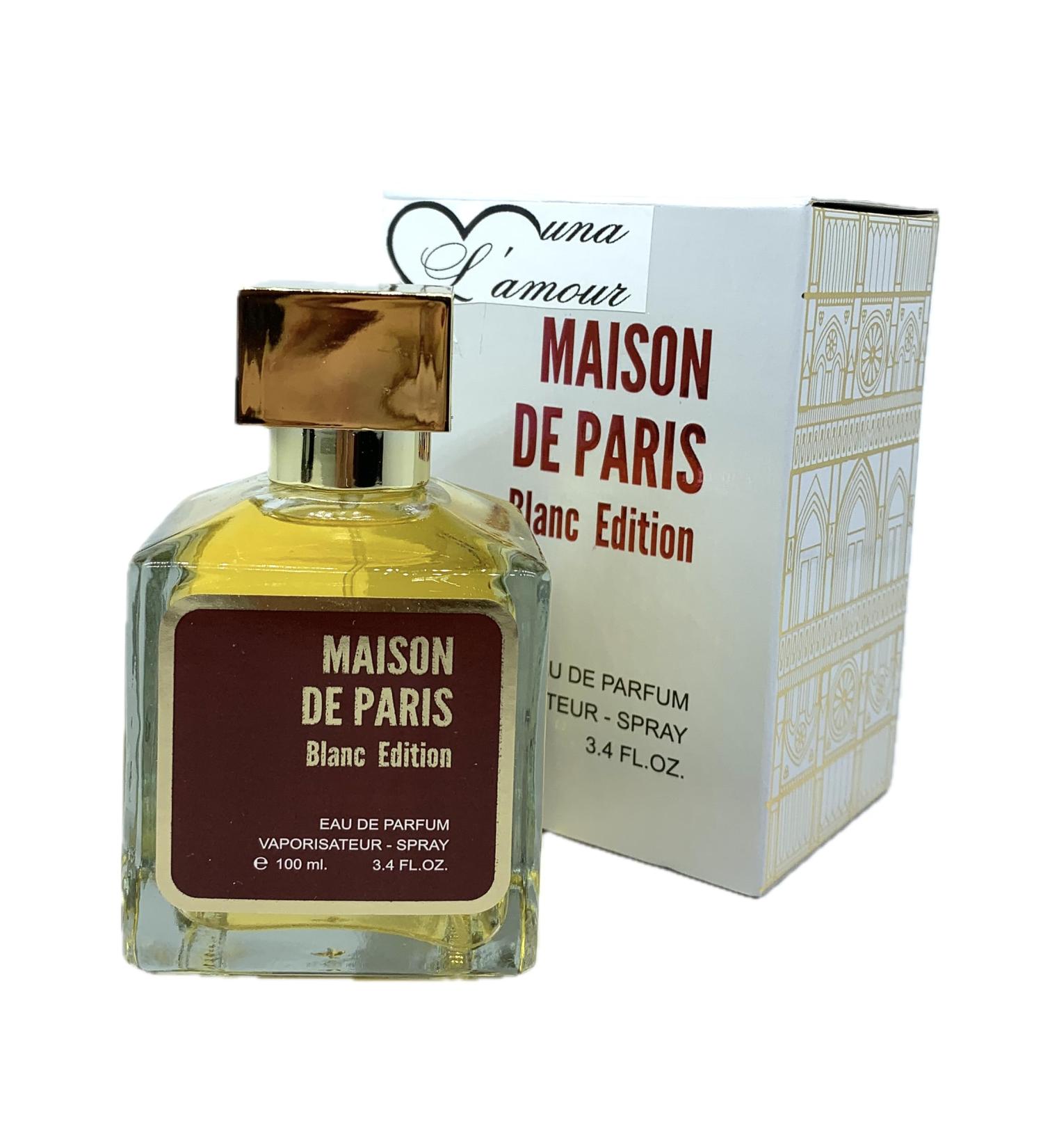 Muna L'amour Women's cologne 3.4 Fl. Oz. Eau de Parfum Spray (Maison De Paris Blanc Edition)