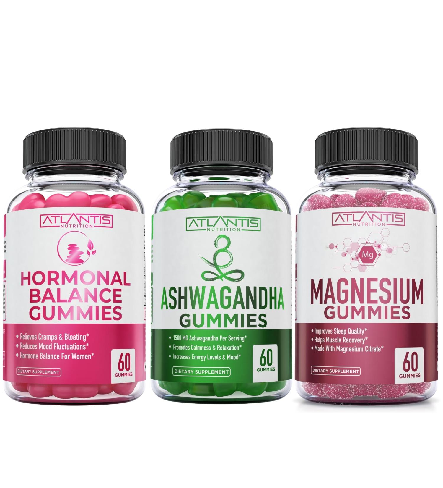 Hormonal Balance & PMS Support Gummies with Ashwagandha and Magnesium - Buy Online on GoSupps.com