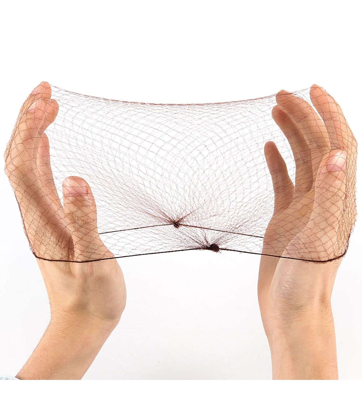 ZEONHEI 200 PCS 20 Inch Hair Nets - Invisible Elastic Edge Mesh Nylon for Bun - Pack of 100 Black & 100 Brown - Buy Online on GoSupps.com