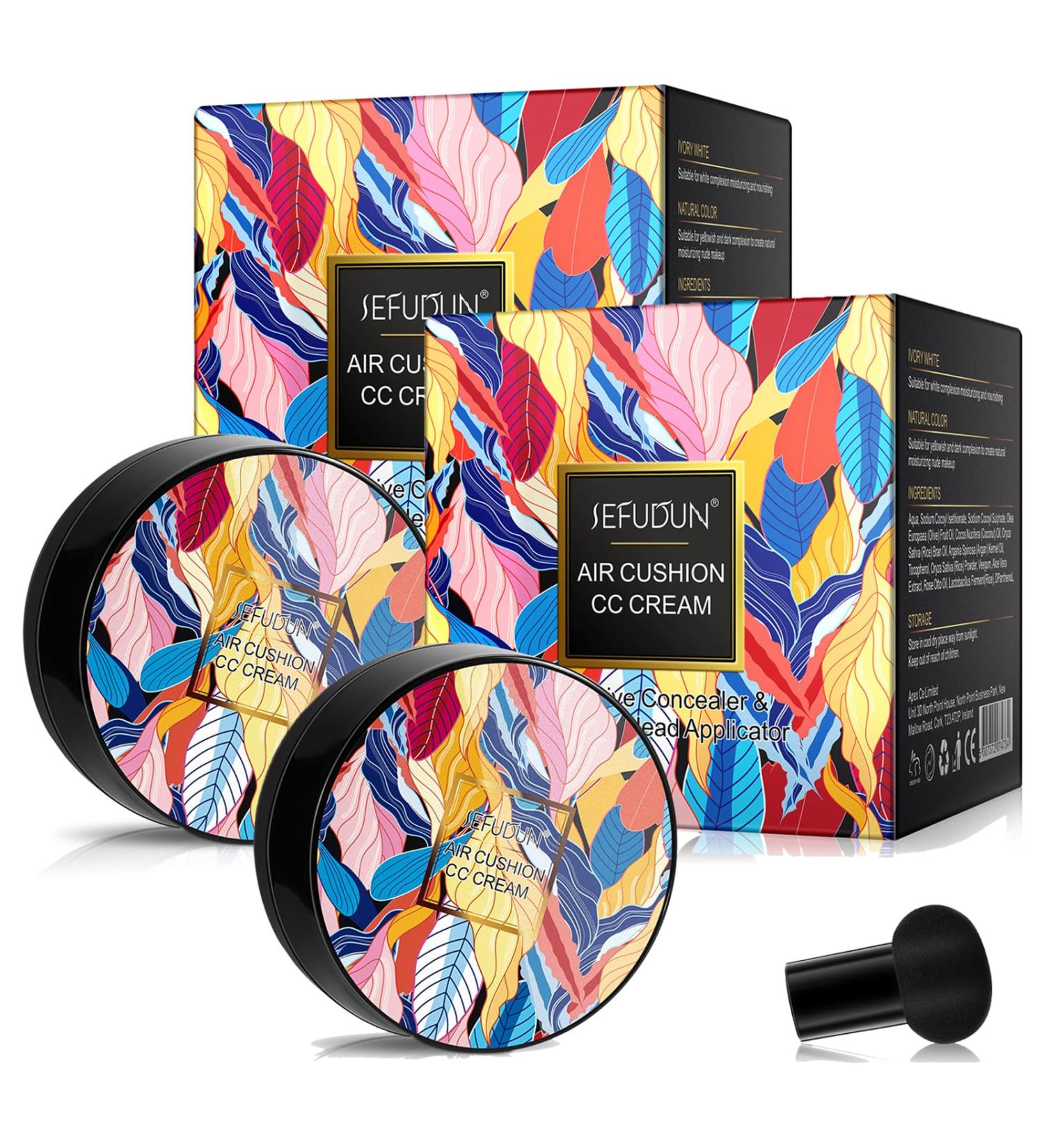 Whalegrass Air Cushion CC Cream Whalegrass Makeup Mushroom Head Air Cushion CC Cream BB Cream Foundation Moisturizing Concealer. (Ivory*2) - Buy Online on GoSupps.com