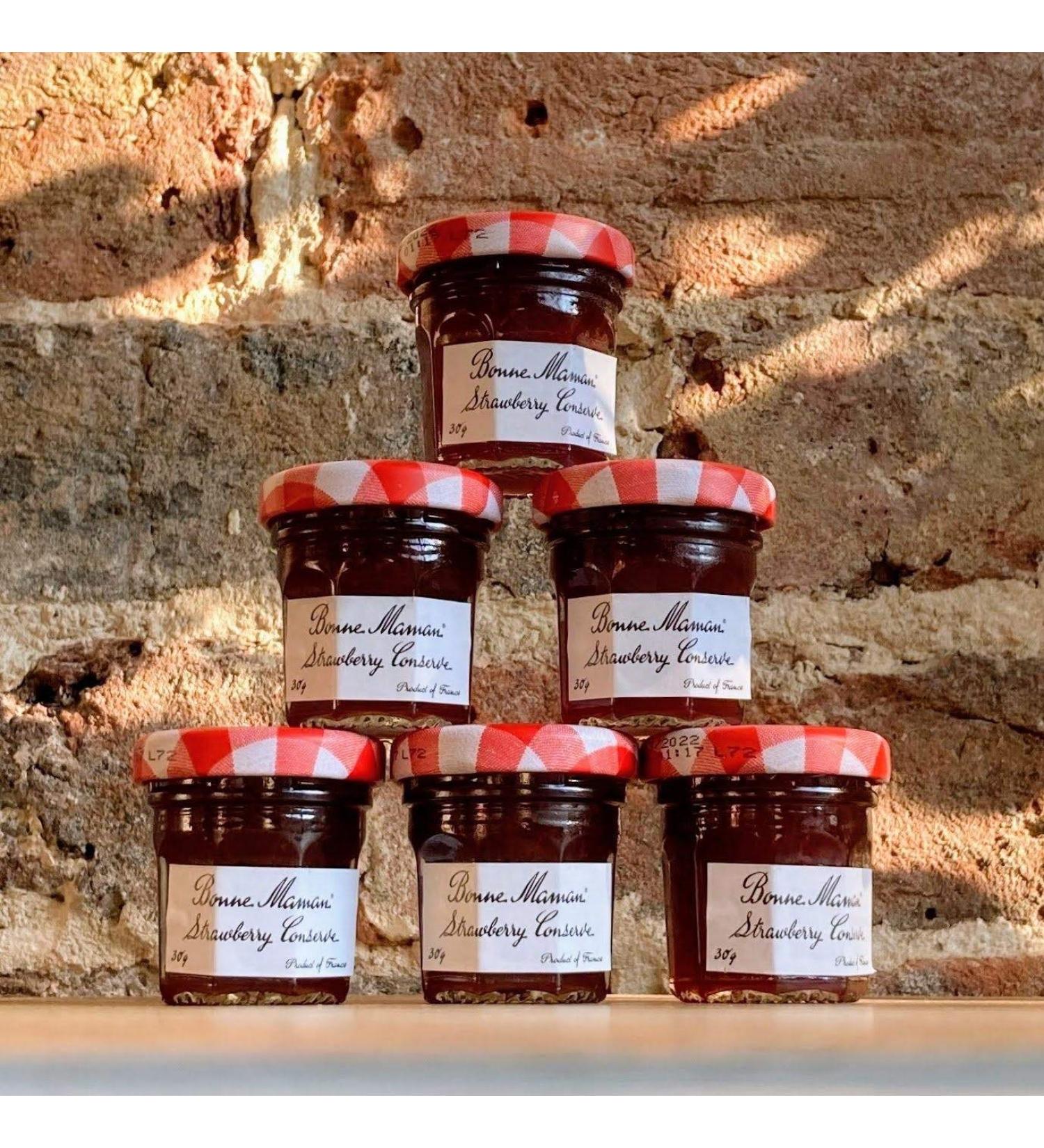 Set of 6 Bonne Maman Mini Jams 30g each - 6-70 - Strawberry | Raspberry | Marmalade | Blackcurrant | Honey | Apricot - 15 min - Buy Online on GoSupps.com