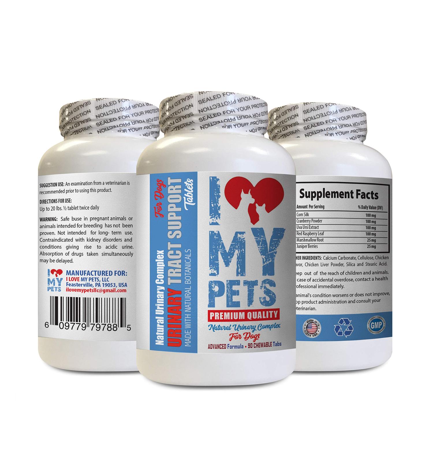 I LOVE MY PETS LLC Urinary Tract Infection Supplements for Dogs - Dog Urinary Tract Support - UTI Relief Complex - Quality - Dog Urinary Supplement - 90 Treats (1 Bottle) - Buy Online on GoSupps.com