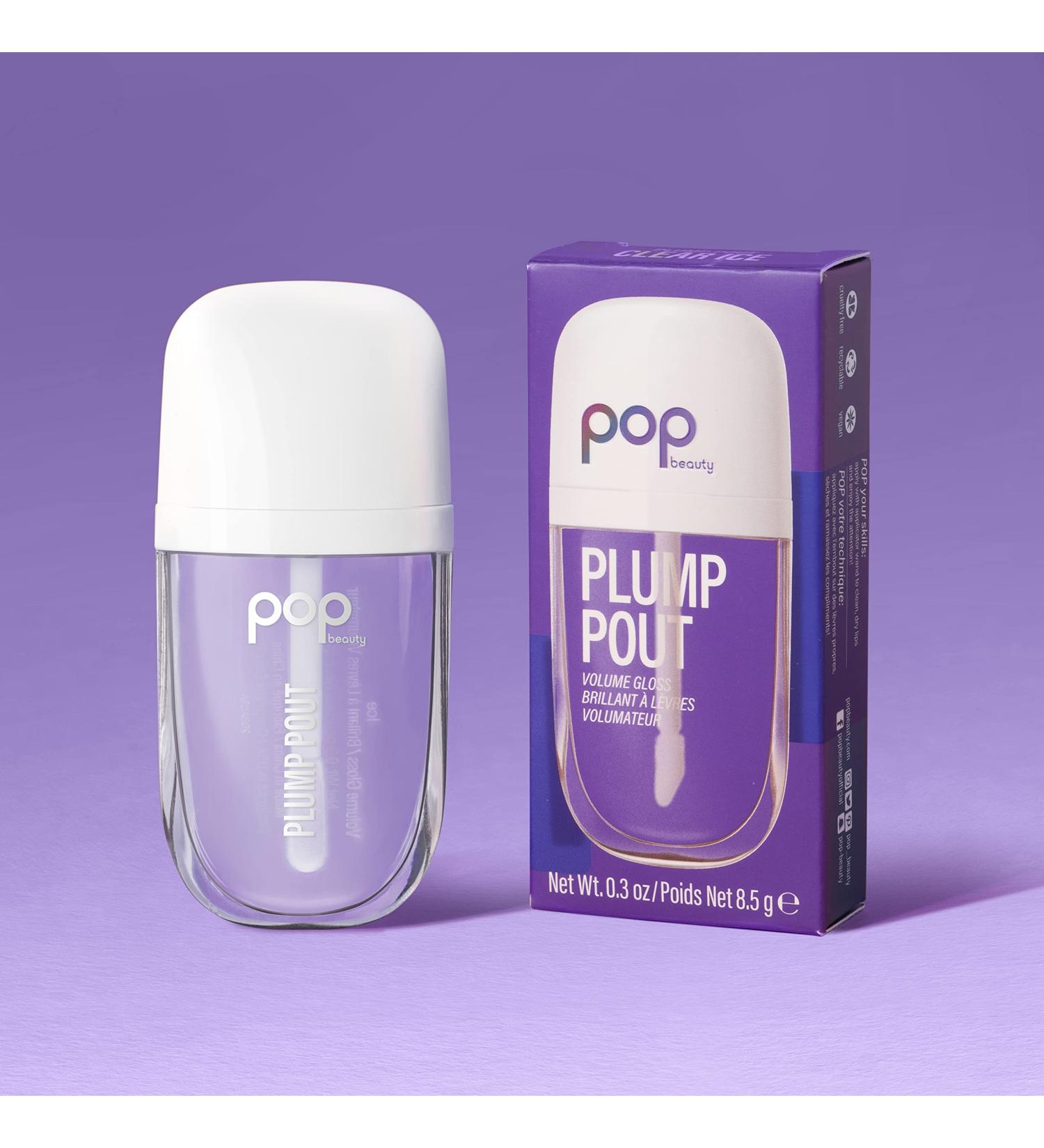 POP Beauty Plump Pout Clear Ice Plumping Lip Oil 0.3 Oz | Hydrating Gloss with Long-Lasting Nourishment - Buy Online on GoSupps.com