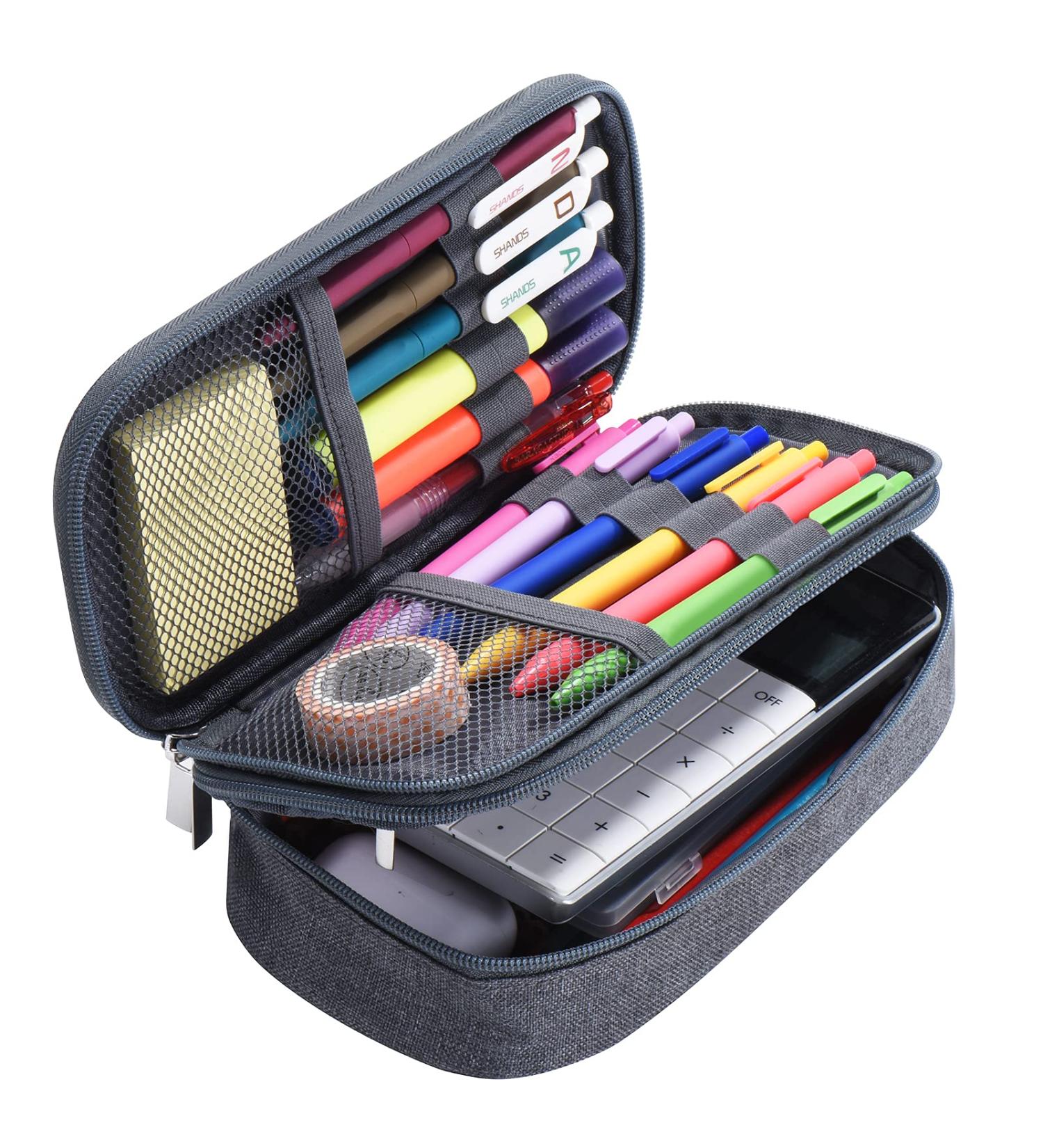 Zcassi Big Capacity Pencil Case 3 Compartments Canvas Bag Zcassi Big Capacity Pencil Case 3 Compartments Canvas Bag