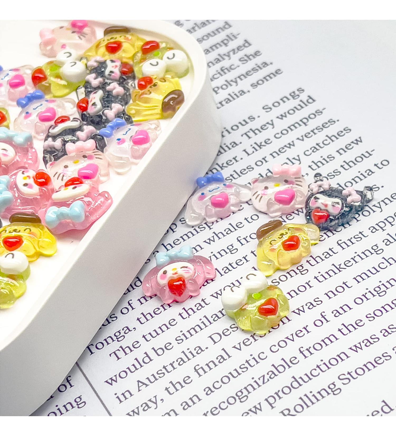 30PCS Kawaii Resin Nail Art Charms - Cute Animals & Sweet Candy 3D Decoration Set - Buy Online on GoSupps.com