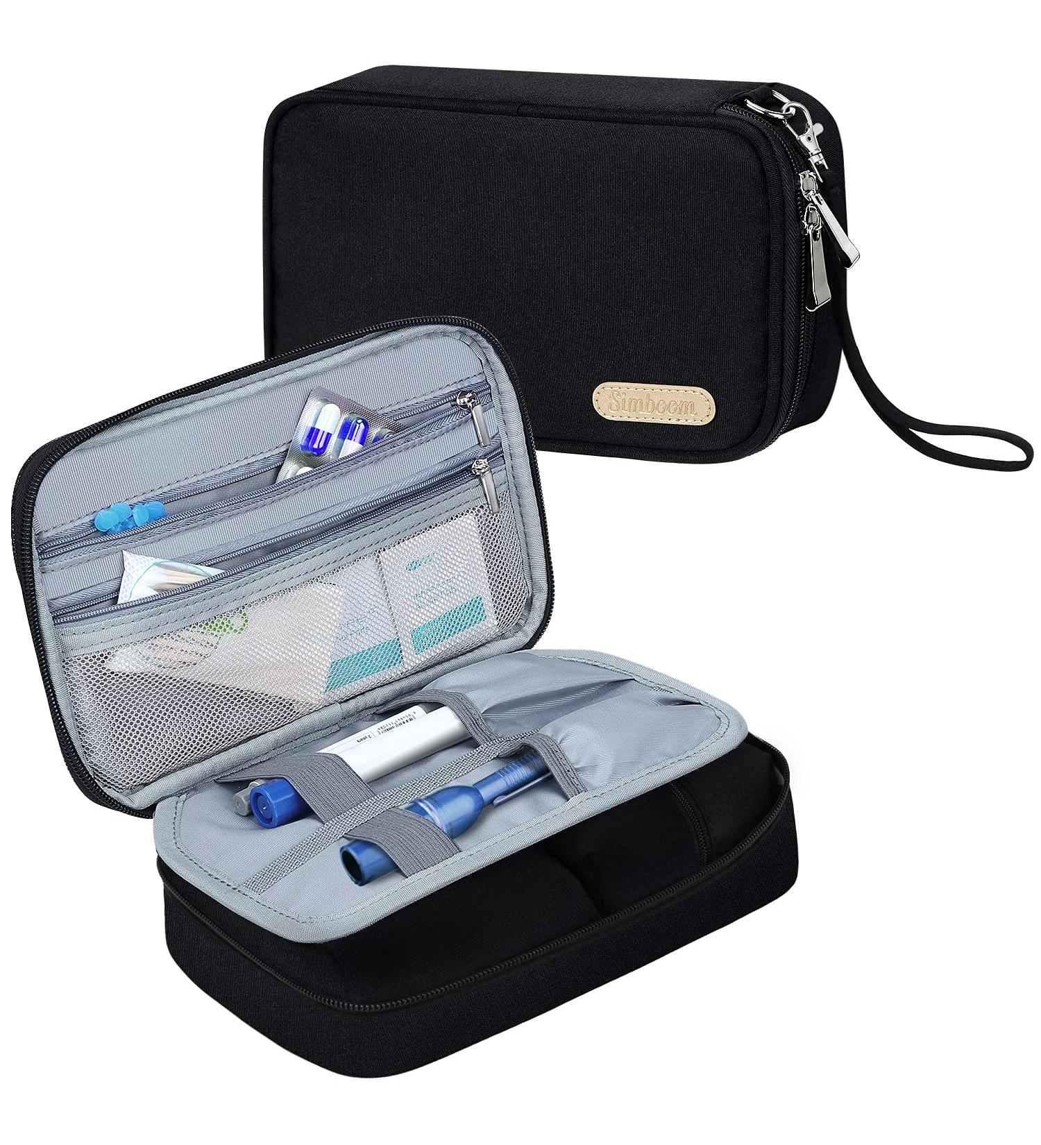 Insulin Diabetic Bag - Simboom Black Bag for Blood Glucose Meters & Diabetic Accessories | Shop Internationally - Buy Online on GoSupps.com
