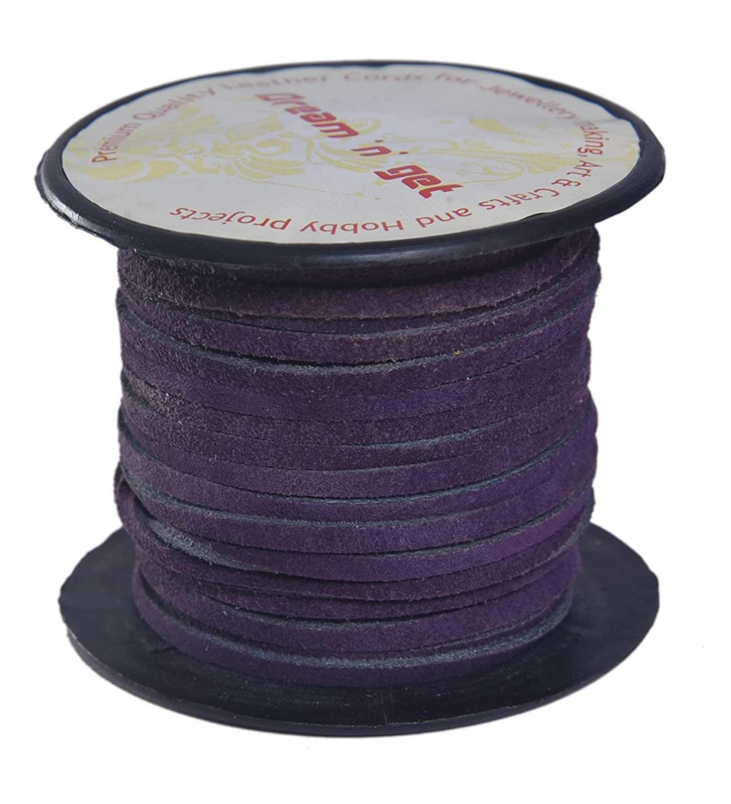Genuine Berry Color Leather String Cord 20m - Ideal for Jewelry Making Crafts - Buy Online on GoSupps.com