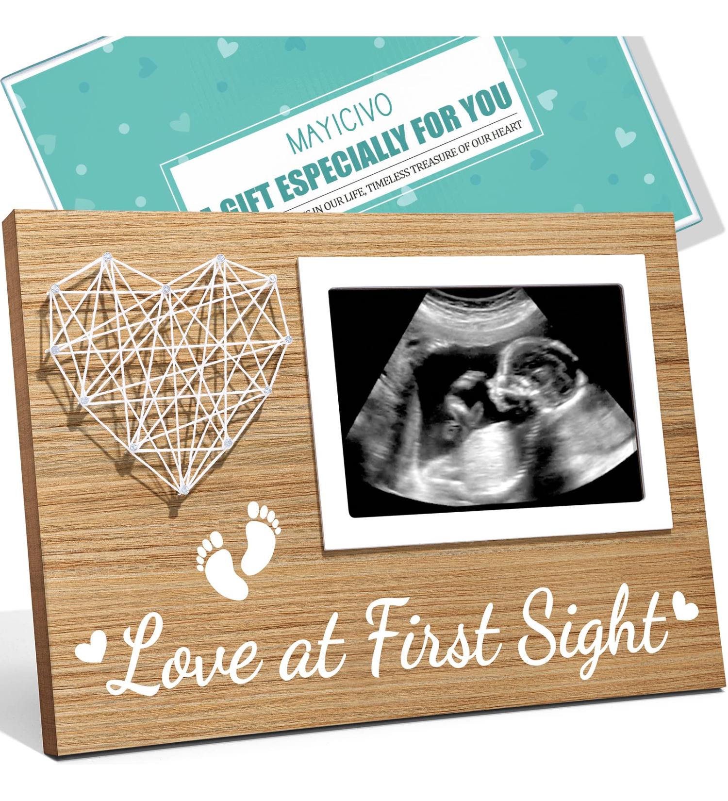 Baby Ultrasound Picture Frame - Perfect Christmas Gift for New Mom and Dad - Pregnancy Announcement and Gender Reveal Keepsake - Nursery Decor - 4x6 Photo - Buy Online on GoSupps.com