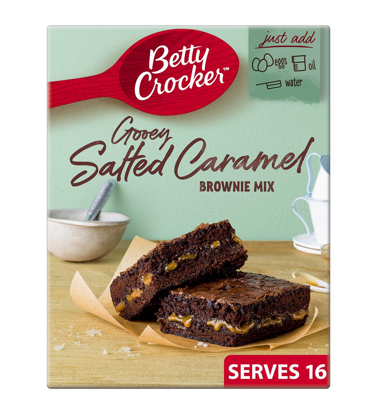 General Mills Betty Crocker Gooey Salted Caramel Brownie Mix 430g - Buy Online on GoSupps.com