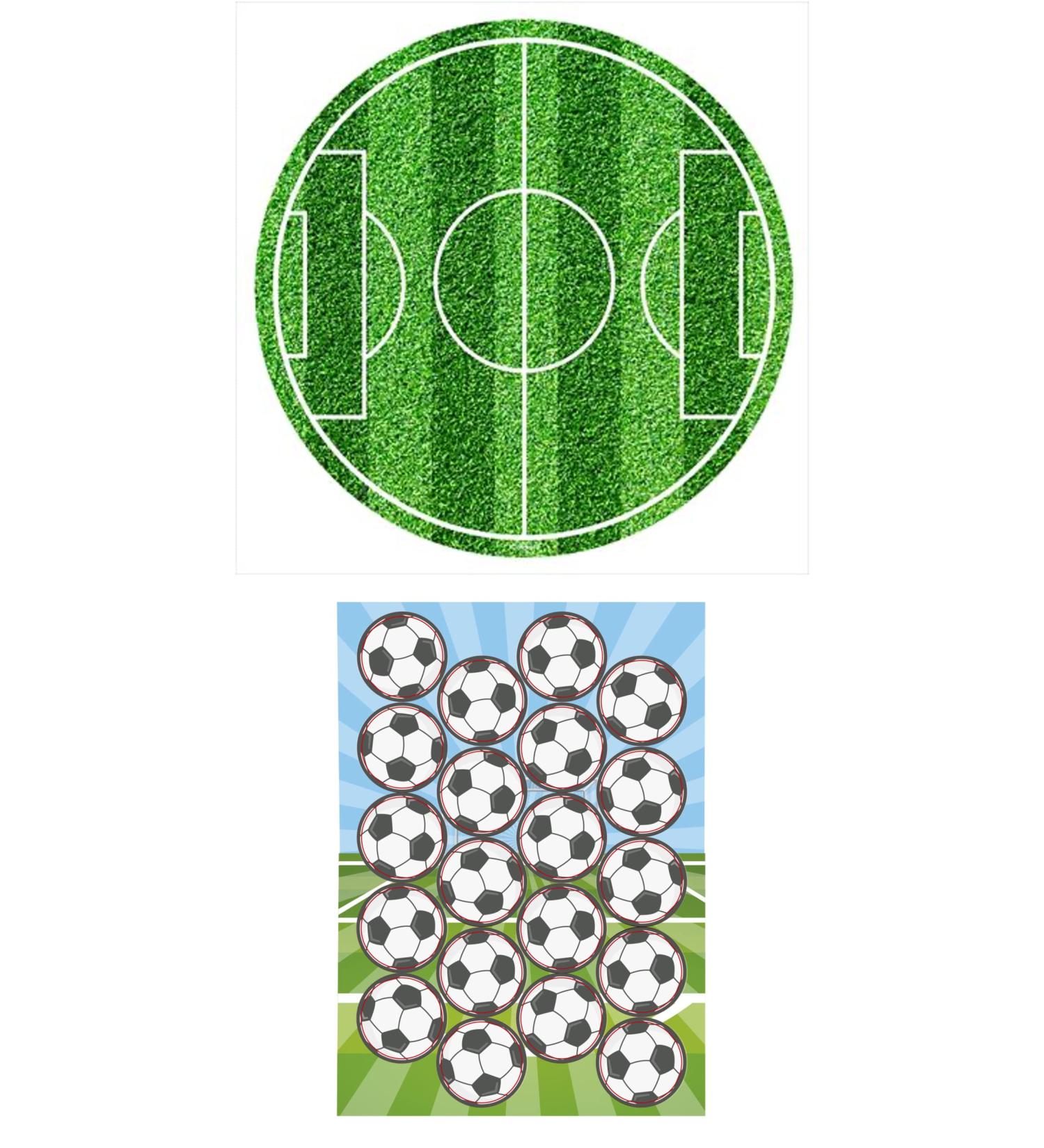 Dekozauber24 Set of 2 Football Edible Cake Toppers Perfect Cake Decoration for Children's Birthday Parties - Buy Online on GoSupps.com