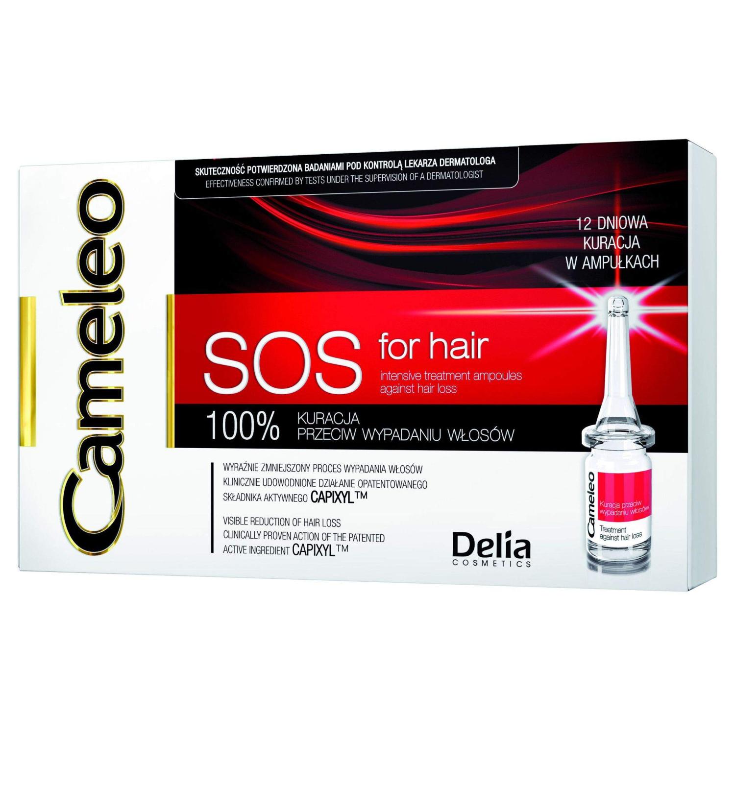 Delia Cameleo SOS Intensive Treatment Ampoules against Hair Loss 12x5ml by Delia Cosmetics