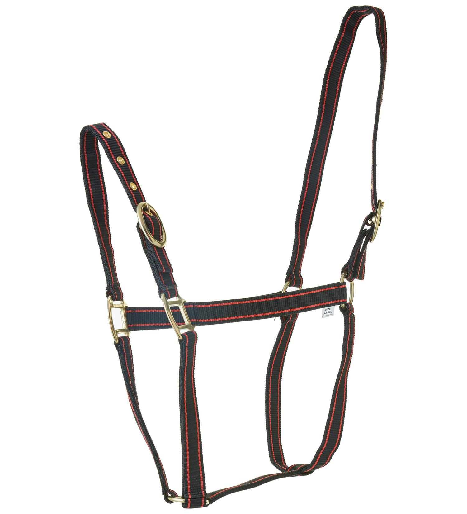Rhinegold nylon halter pony black / red