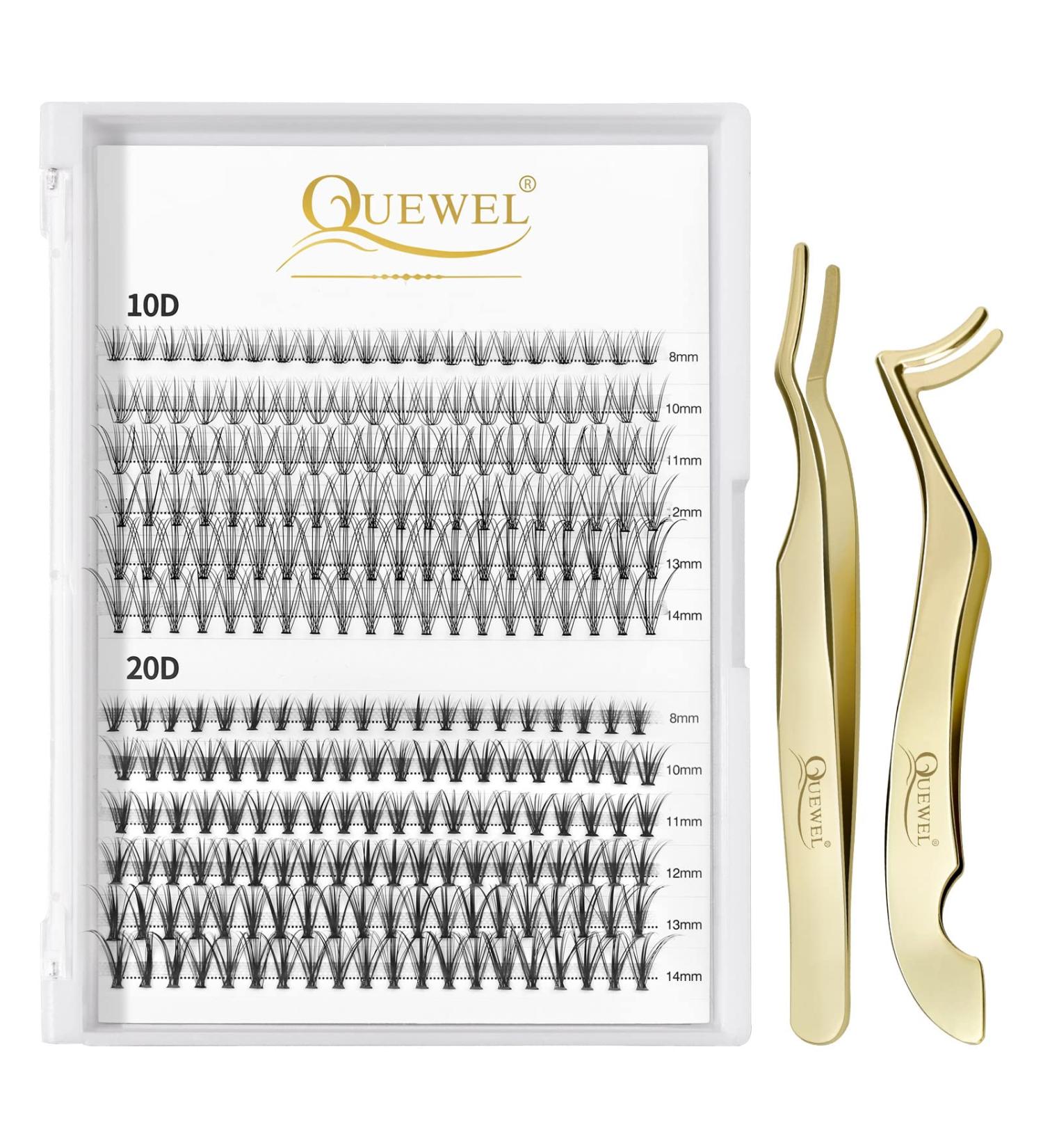 240Pcs Cluster Individual Lashes 10D+20D D Curl Mix 8-14mm + Tweezers - False Eyelashes Kit - Buy Online on GoSupps.com