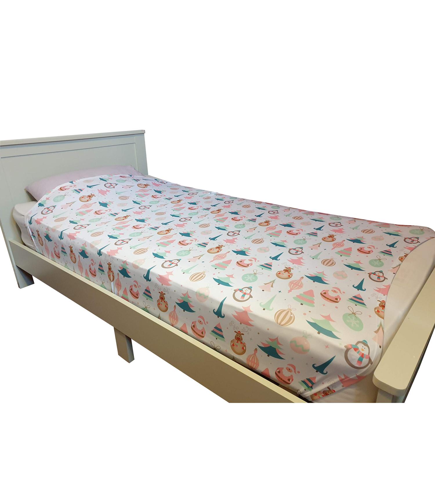 Christmas Print Sensory Compression Bed Sheet for Kids | UK | Helps with Sleep, Autism & Anxiety | Available in Toddler/Single/Double Sizes - Buy Online on GoSupps.com