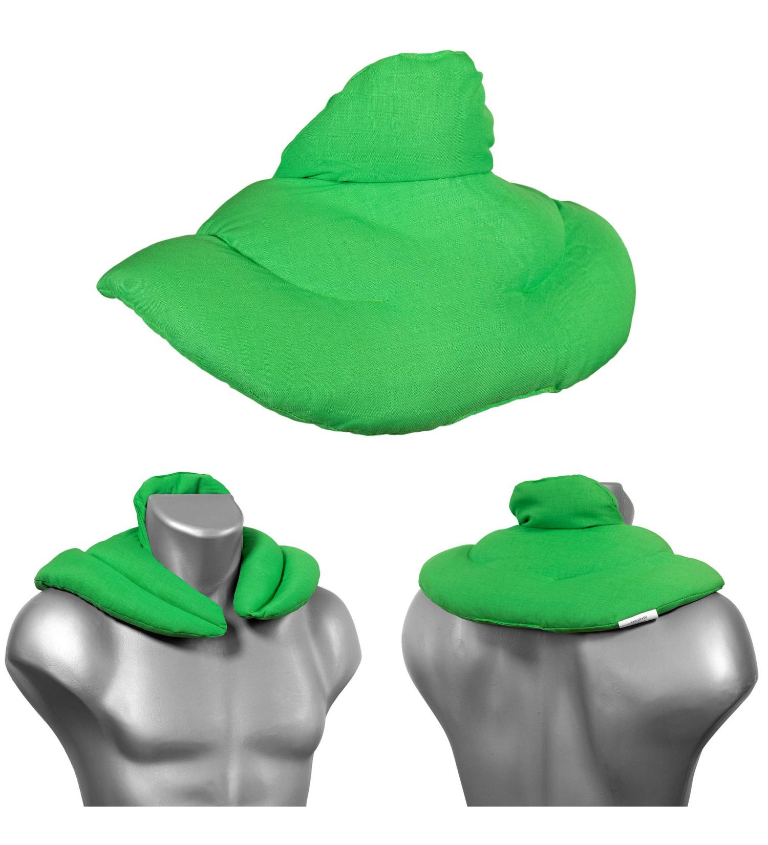Cozy Neck Pillow with Stand-Up Collar - Frog Green Rapeseed Heat Pad for Ultimate Comfort - Buy Online on GoSupps.com