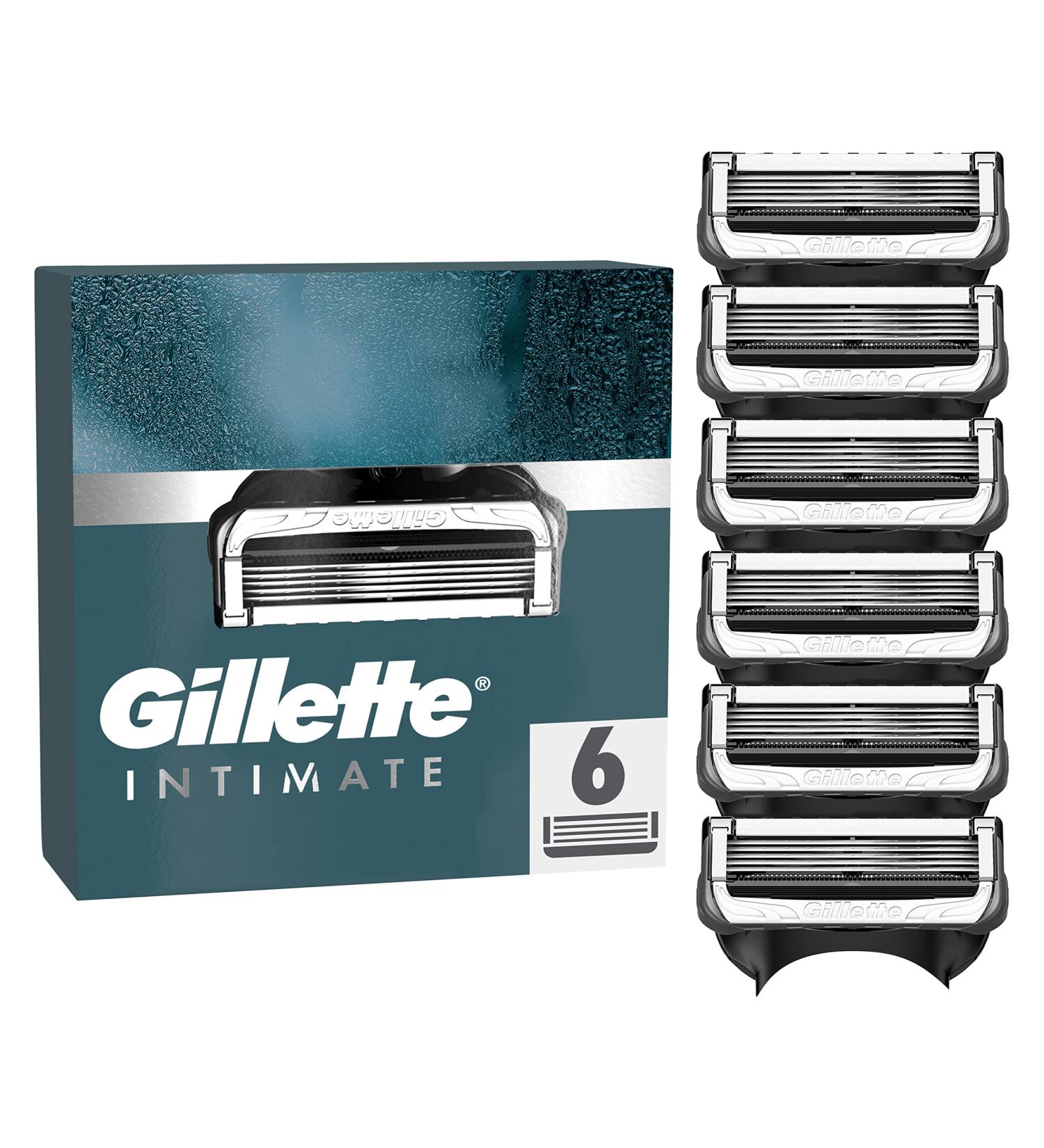 Gillette Intimate Razor Blades - 6 Replacement Blades for Gentle & Safe Grooming | Dermatologically Tested for Sensitive Areas - Buy Online on GoSupps.com
