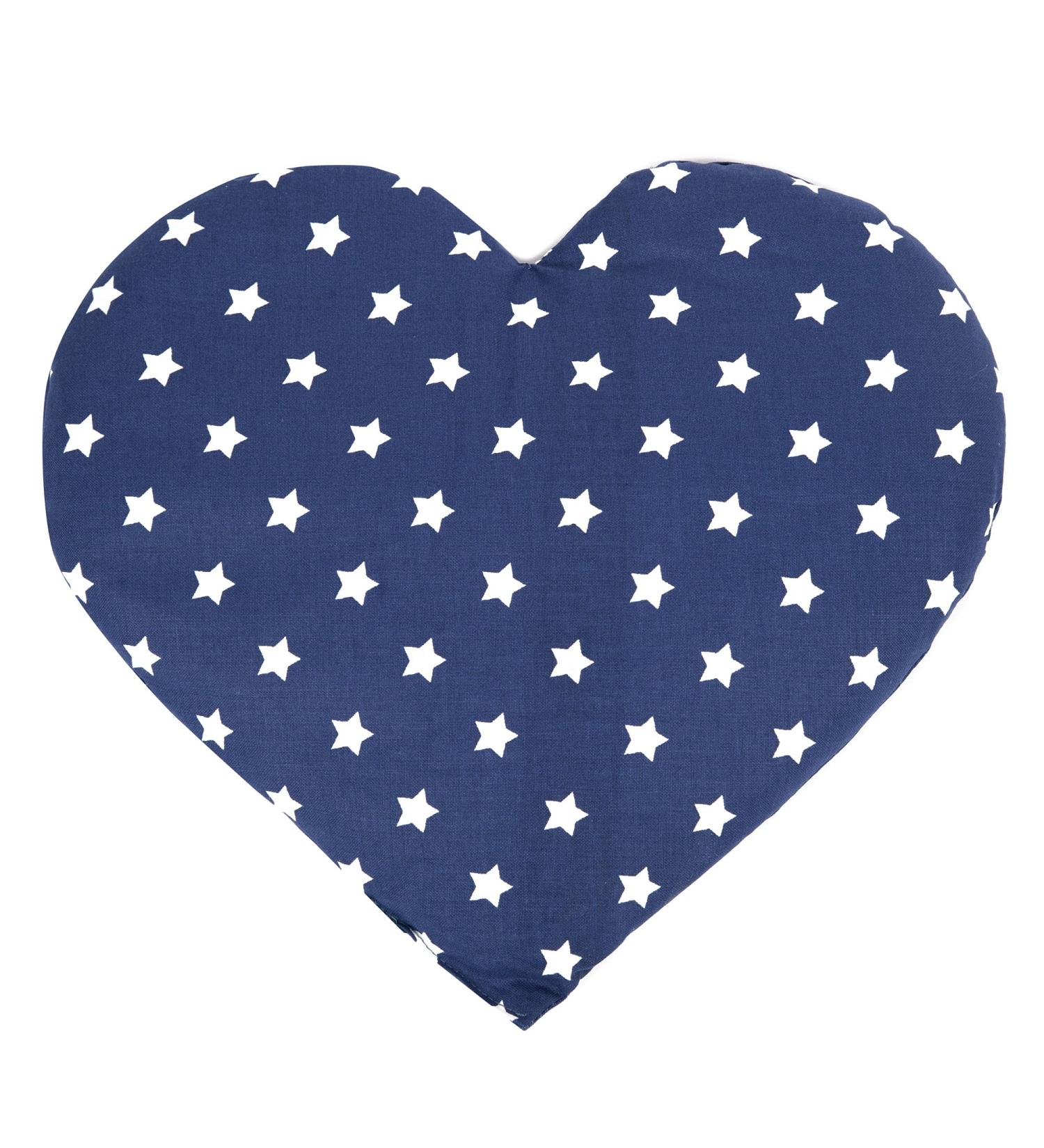 Cherry Stone Heart Pillow - 30x25cm Heat Cushion in Stars-Blue | Ideal Grain Pillow Gift - Buy Online on GoSupps.com
