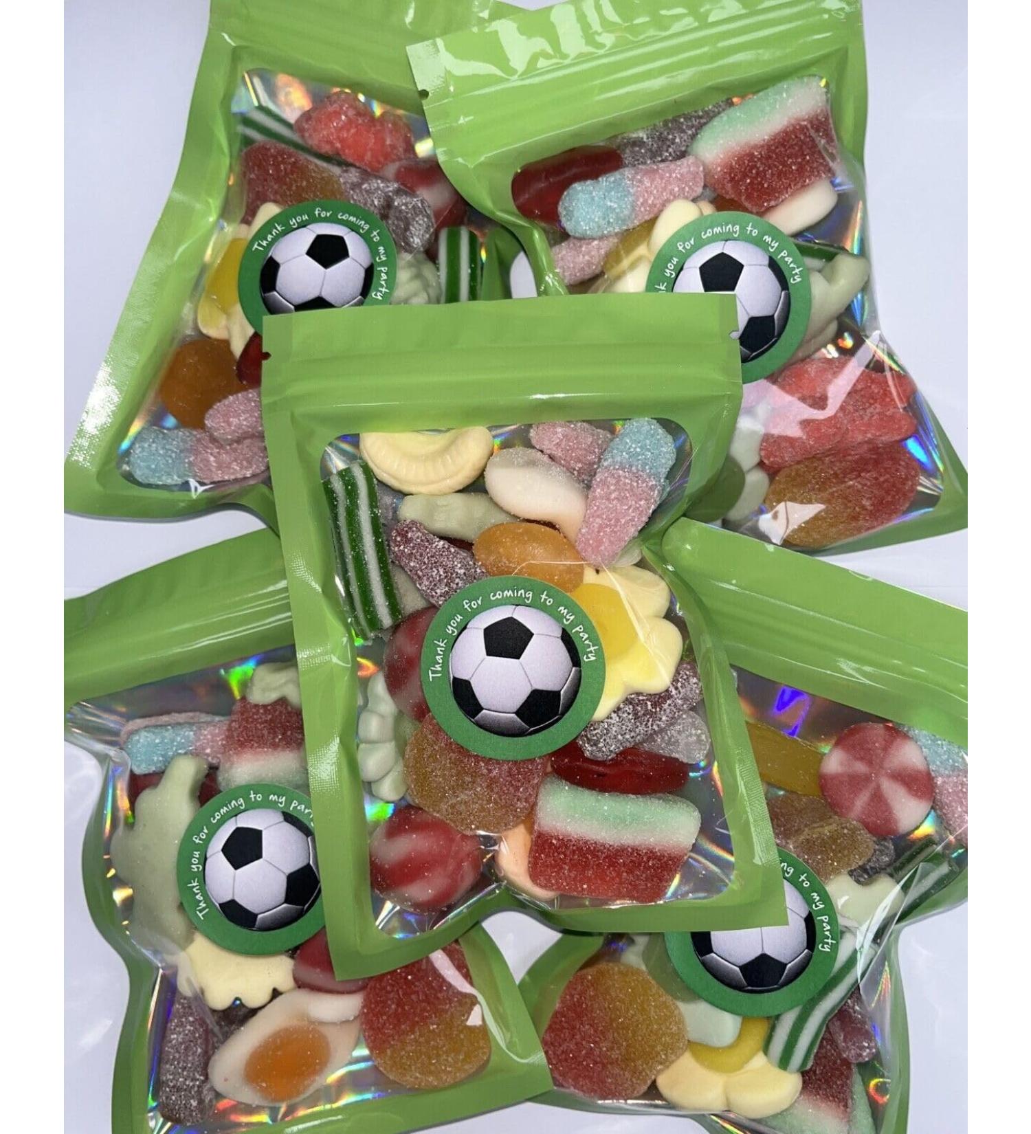 Green Football Footy Birthday Gummy Jelly Sweet Pouch Party Bag Kids Pick n Mix x 12 - Buy Online on GoSupps.com