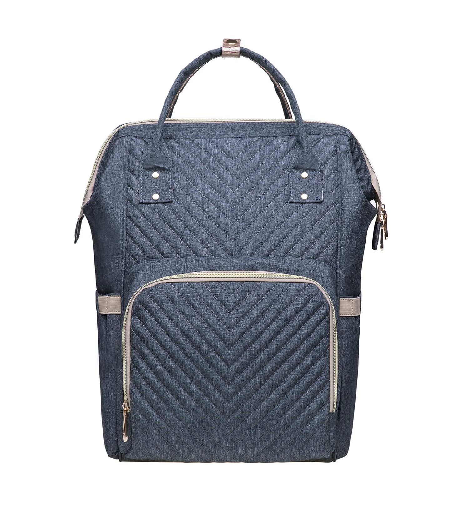 Caucko Baby Diaper Bag with Stroller Hook - Multifunctional Nylon Travel Backpack Large Capacity with Multiple Compartments - Gray (KT01-4) - Buy Online on GoSupps.com