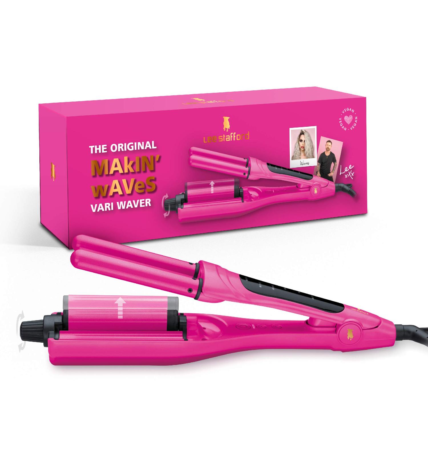 Lee Stafford 'Making Waves' Multi-Depth Waver in Hot Pink - Effortlessly Style Your Hair - Buy Online on GoSupps.com