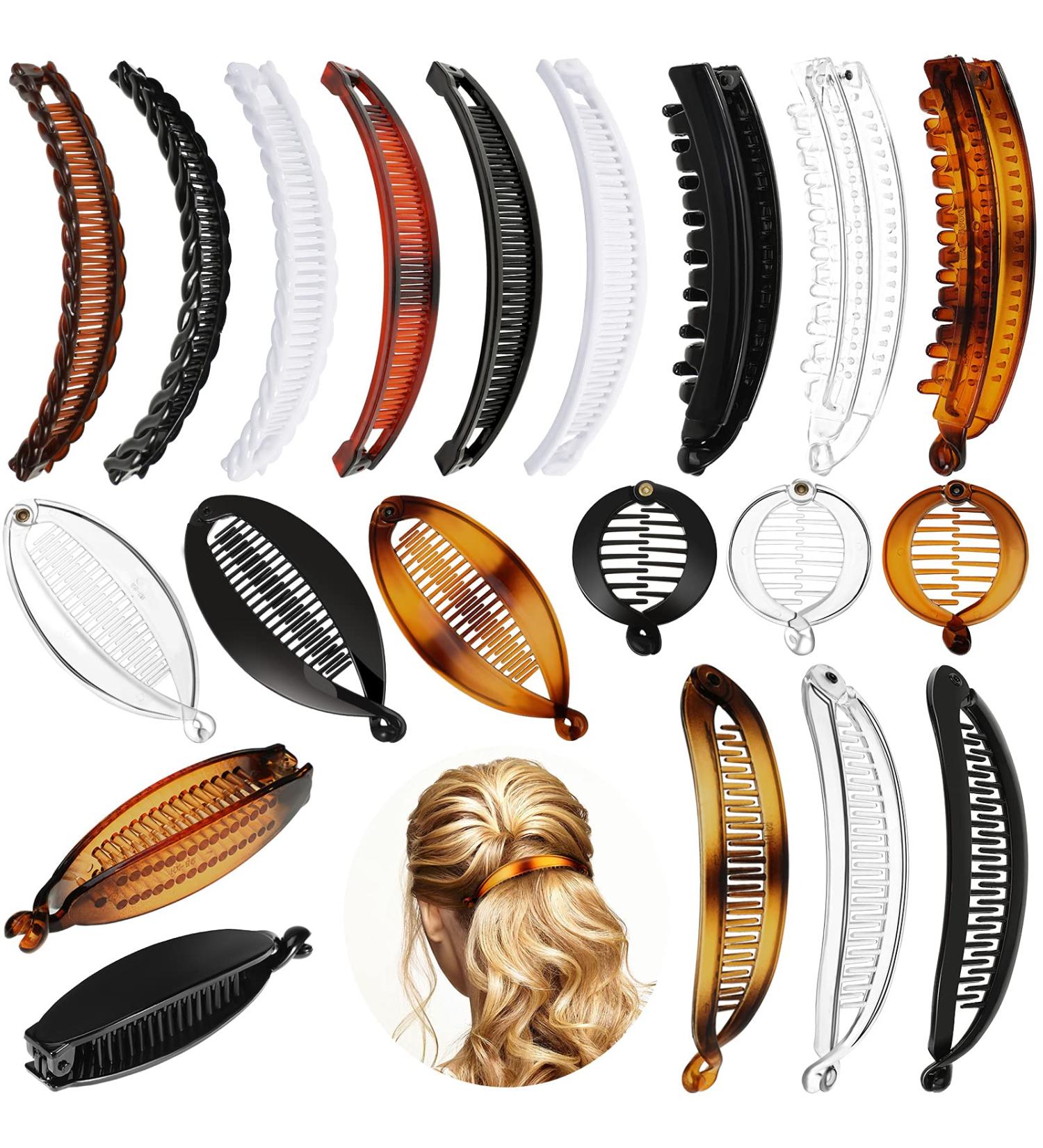 20-Piece Vintage Banana Hair Clips Set for Women and Girls - Buy Online on GoSupps.com