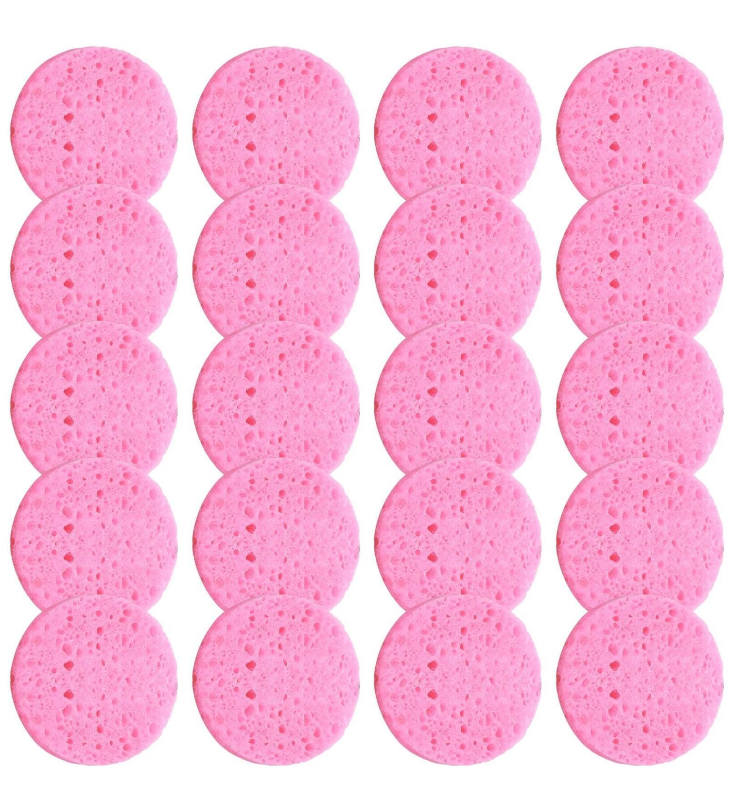 Facial Sponges for Cleansing Face Sponge - Natural Skin Care Sponges for Gentle Exfoliation | Cosmetic Spa Sponges Makeup Remover Cleaning Pads for Personal Spa Cosmetics - Buy Online on GoSupps.com