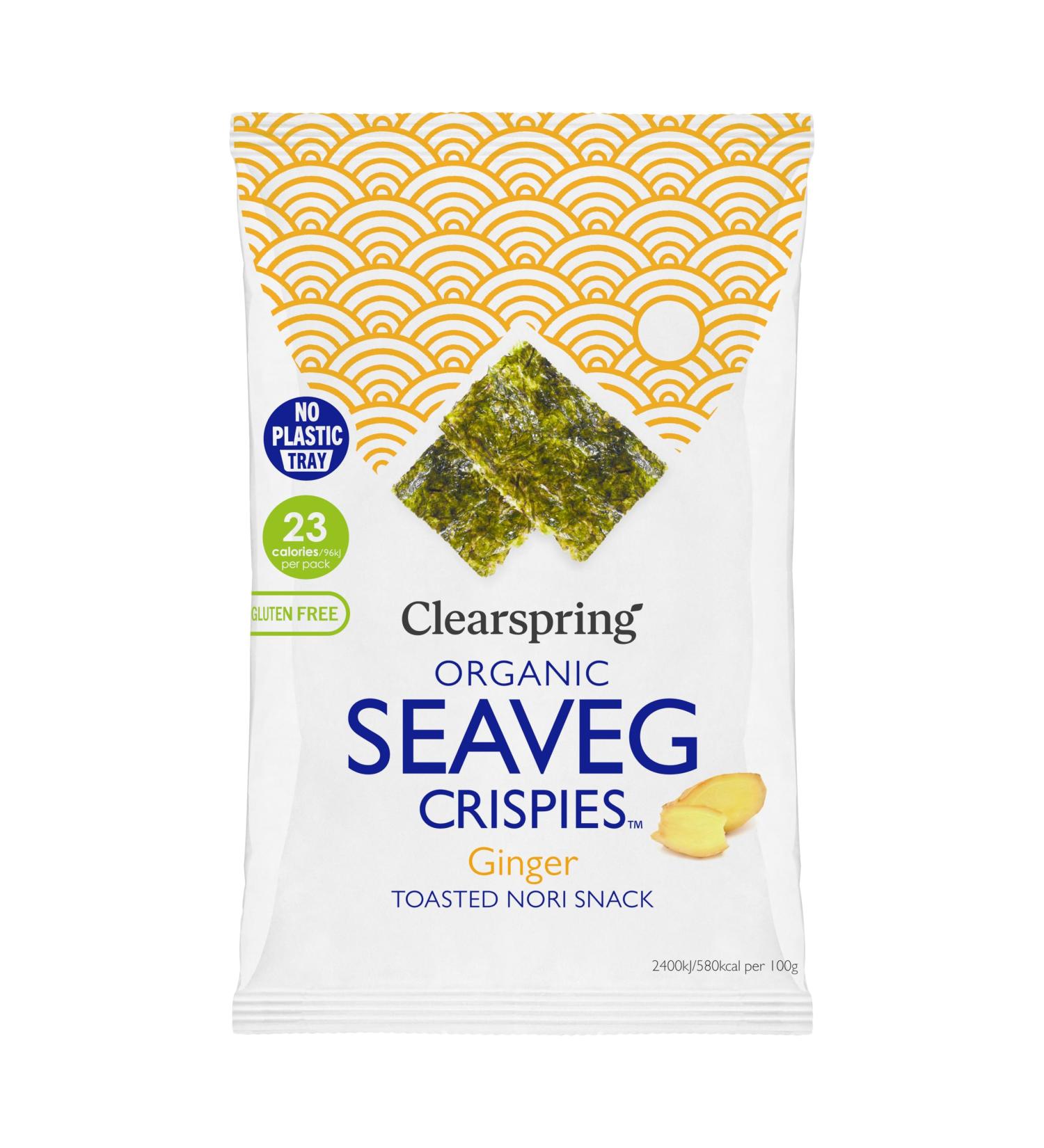 Clearspring Organic Seaveg Crispies (1 Ginger) Ginger 1 g (Pack of 1) - Buy Online on GoSupps.com