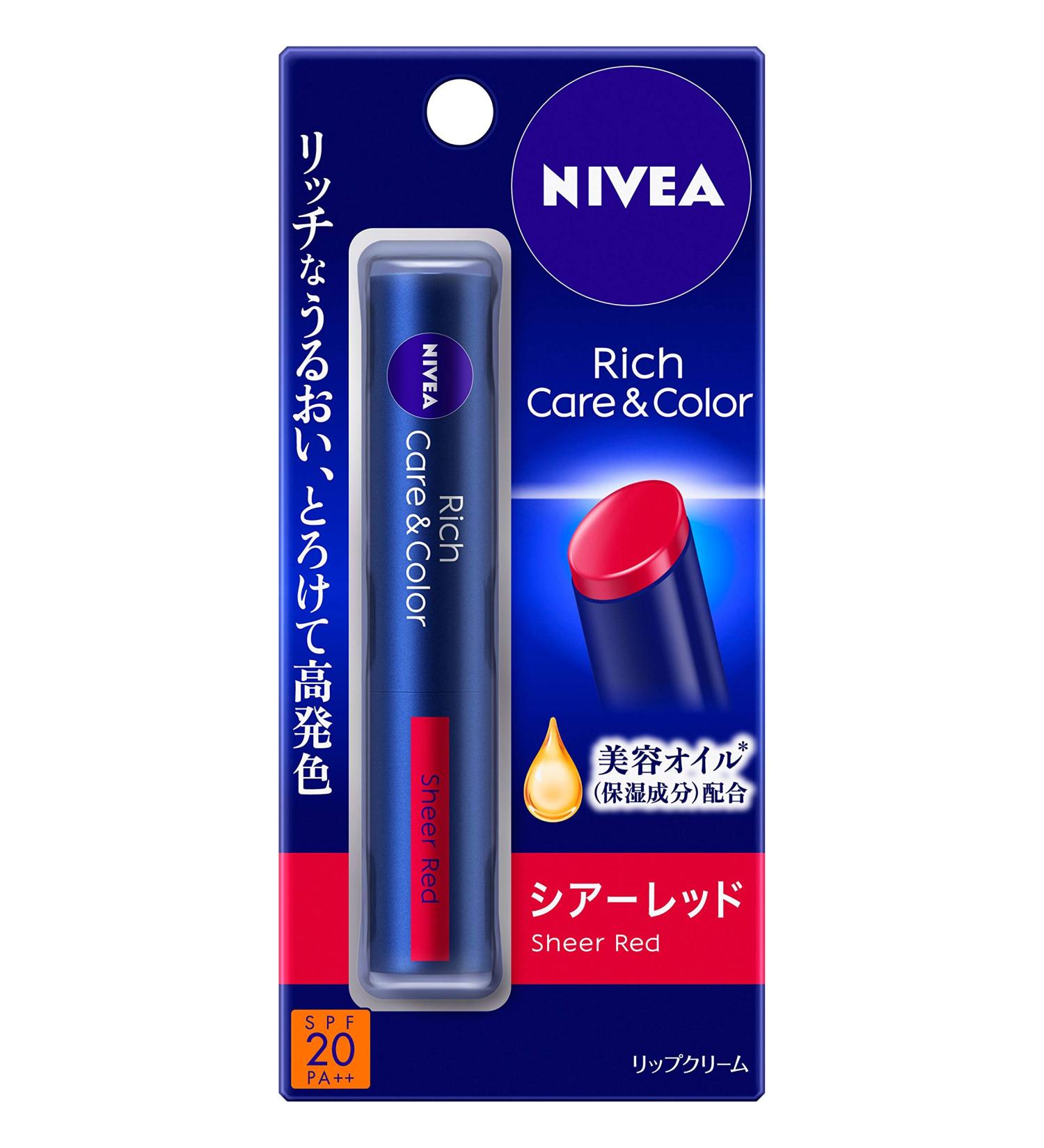 Nivea Rich Care & Color Lip Sheer Red 2g - Moisturizing Lipstick - Buy Online on GoSupps.com