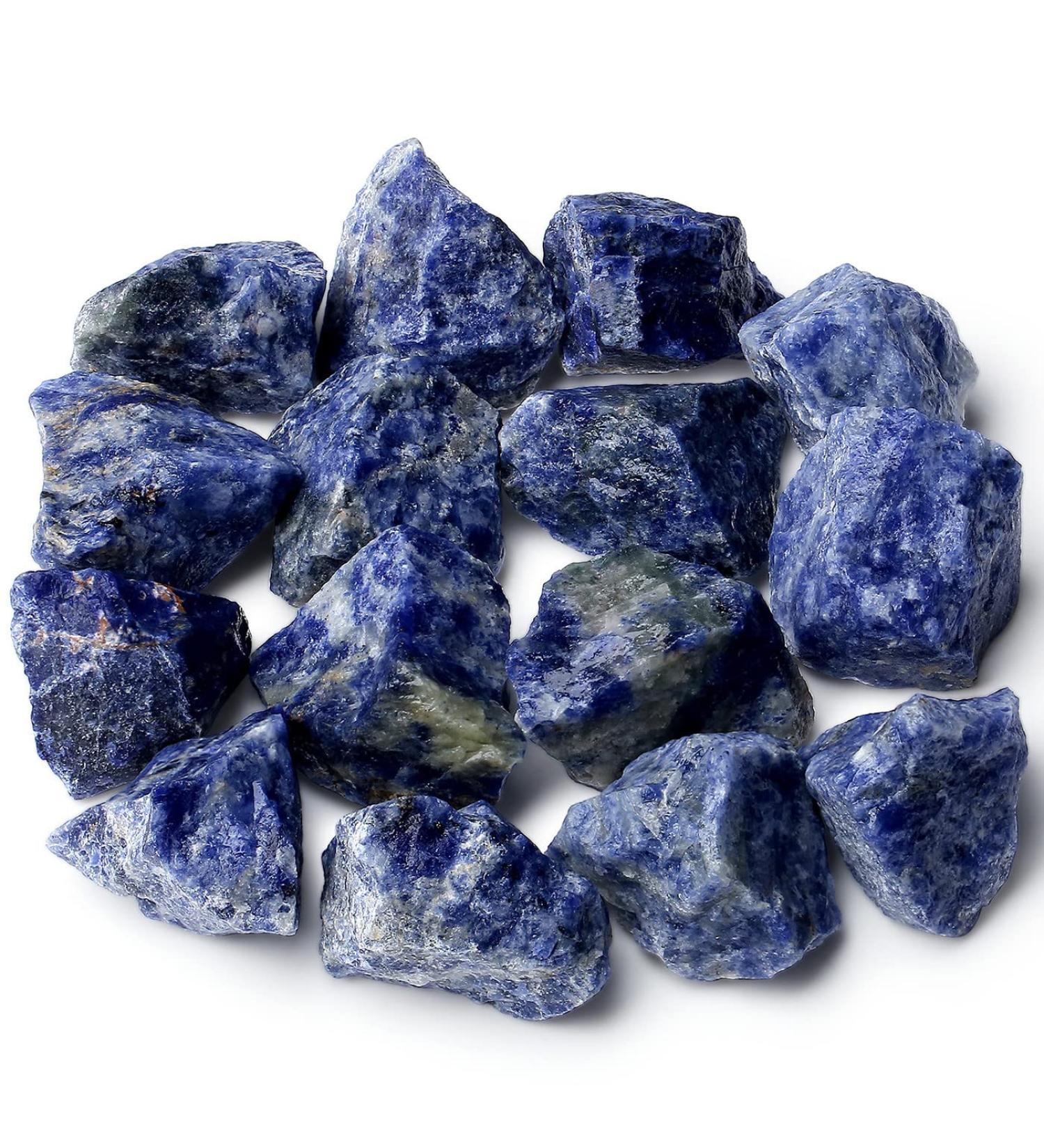 Buy Xiannvxi Blue Sodalite Crystal Stones - 100% Natural Healing Reiki Rocks (200g Bulk) | International Shipping Available - Buy Online on GoSupps.com
