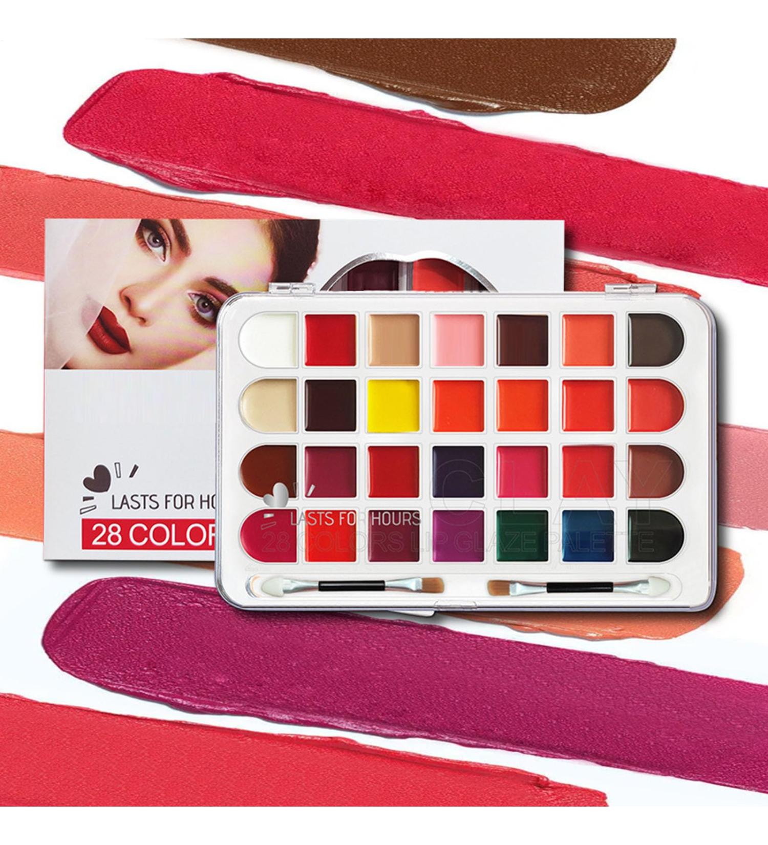 Makeup Palettes - Lip Makeup - 28 Colors Water Resistant - Long Lasting Makeup with Lip Gloss and Blush for Women and Teens - Buy Online on GoSupps.com