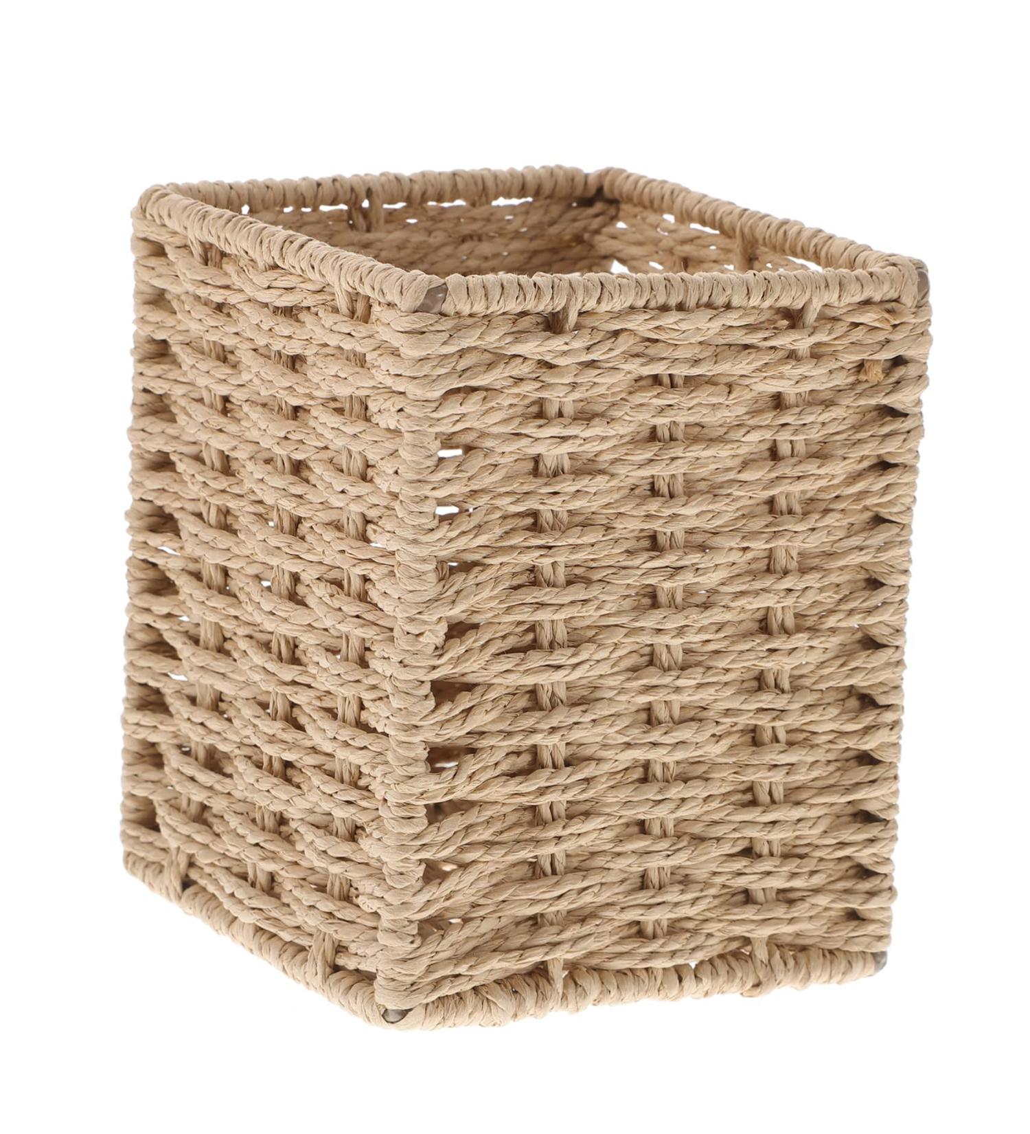 ABOOFAN Cardboard Woven Storage Box Basket - Desk Waste Bin & Wicker Pen Holder for Office Organization - Buy Online on GoSupps.com