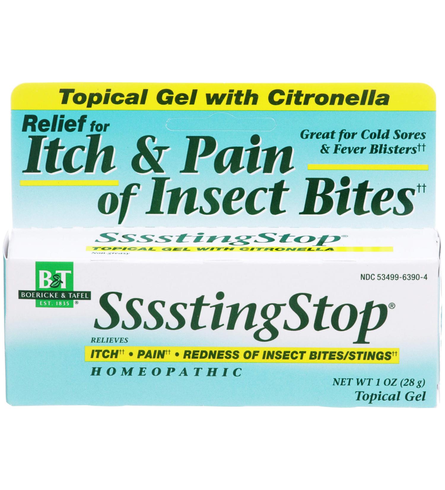 Boericke & Tafel SssstingStop Topical Gel - 1 Ounce | Natural Insect Bite Relief - Fast Shipping Worldwide - Buy Online on GoSupps.com