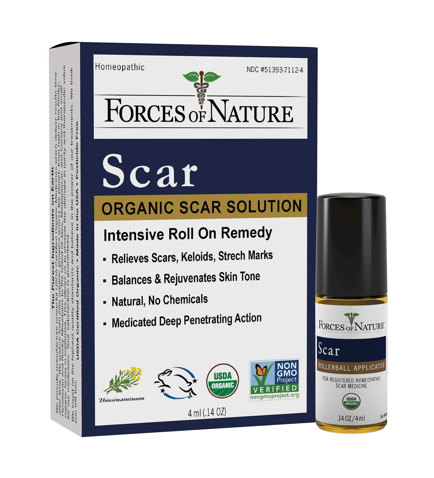 Organic Scar Control Rollerball - Forces Of Nature | 0.14 Fl Oz - Buy Online on GoSupps.com