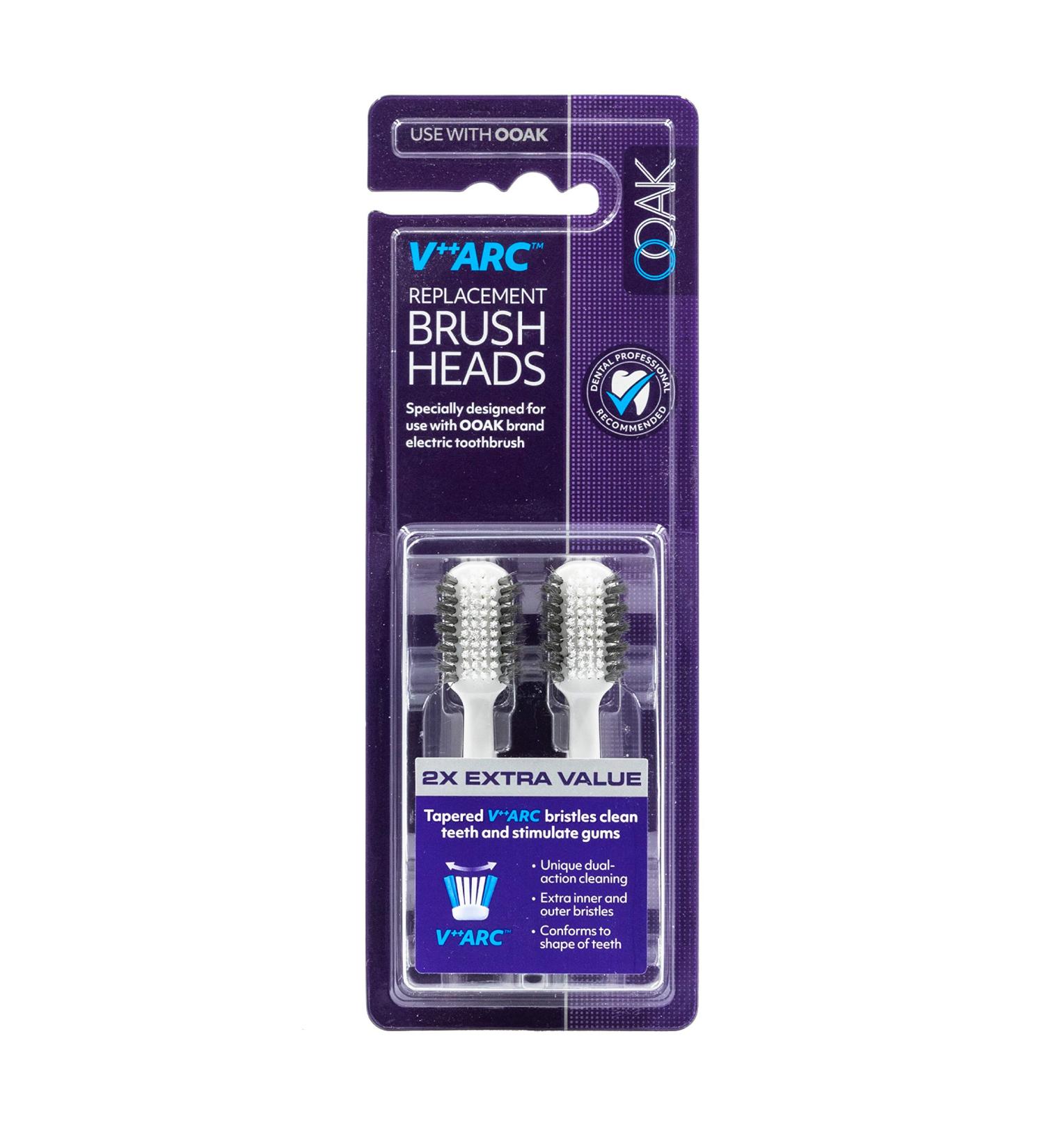 V++Arc Replacement Brush Heads 2ct - White | Electric Toothbrush Compatible - Buy Online on GoSupps.com