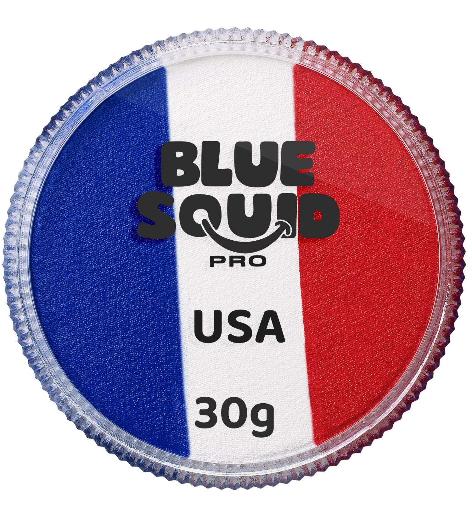 Blue Squid Pro Schminke Face Paint - Red & Wei Split (30g) | Premium Face & Body Paint for Adults & Kids | Ideal for Carnival & SFX - Buy Online on GoSupps.com