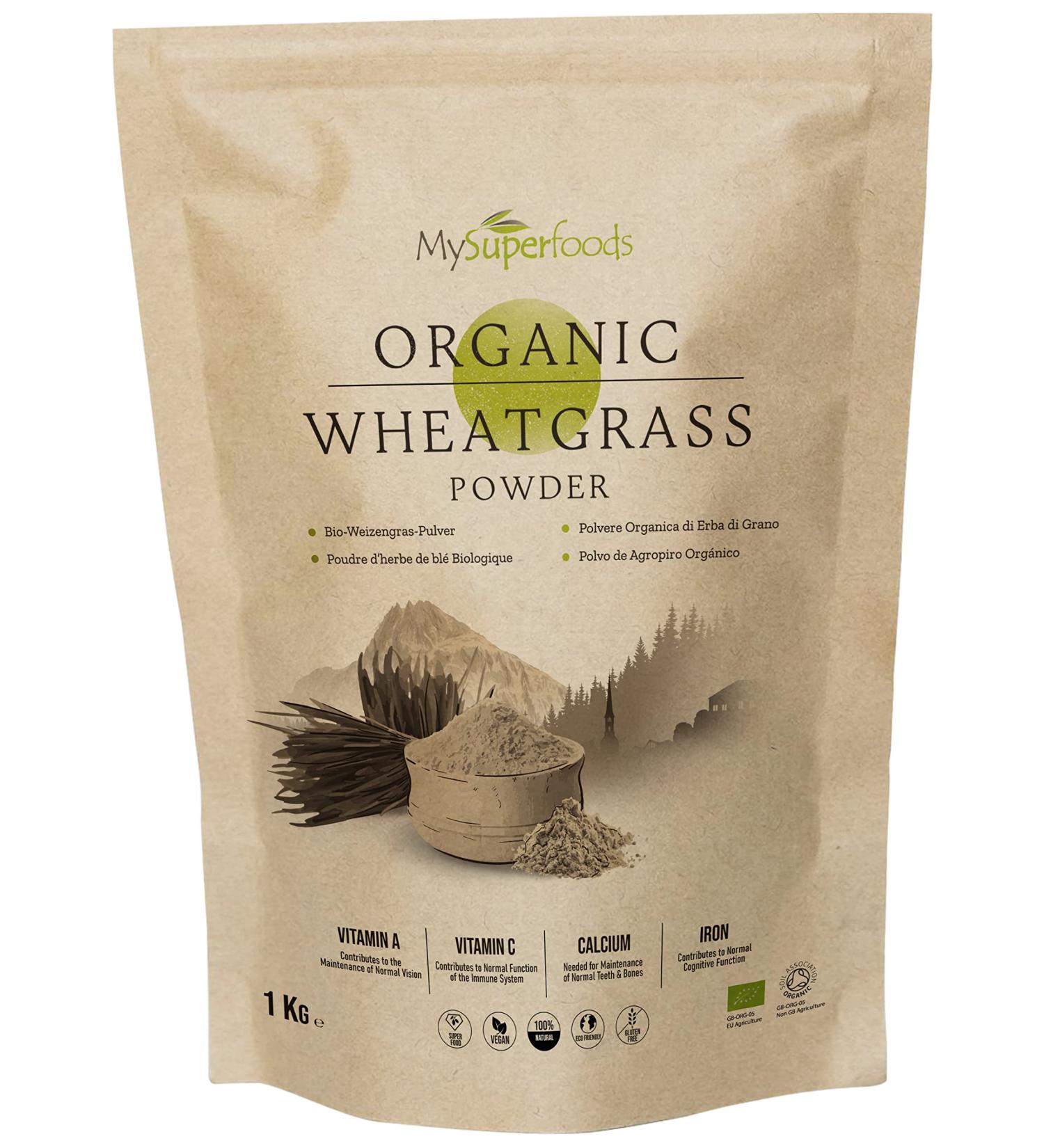 Organic Wheatgrass Powder 1Kg | High Chlorophyll Content | MySuperfoods - Buy Online on GoSupps.com