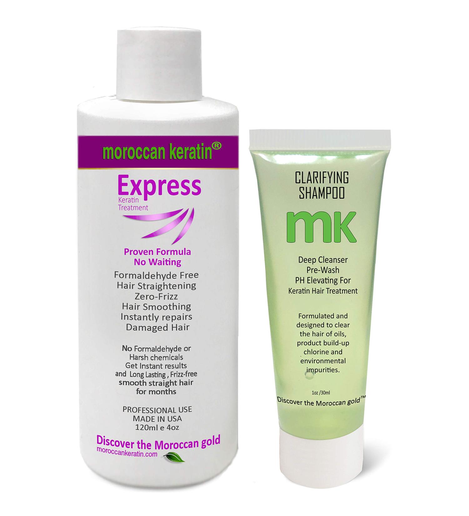 Buy Express Formaldehyde-Free Brazilian Keratin Hair Treatment Kit - No Wait Blowout Straightening & Organic Results | Clarifying Shampoo Included - Buy Online on GoSupps.com