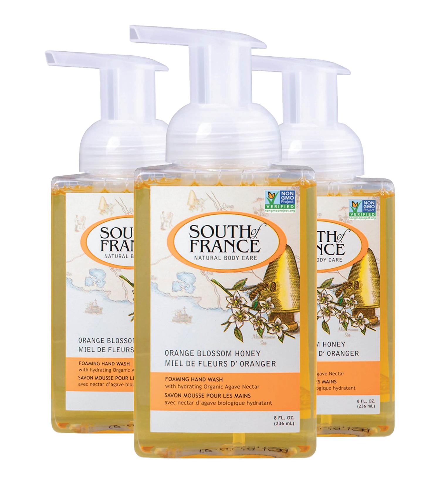 South of France Foaming Hand Soap 8oz - Orange Blossom Honey 3-Pack - Buy Online on GoSupps.com