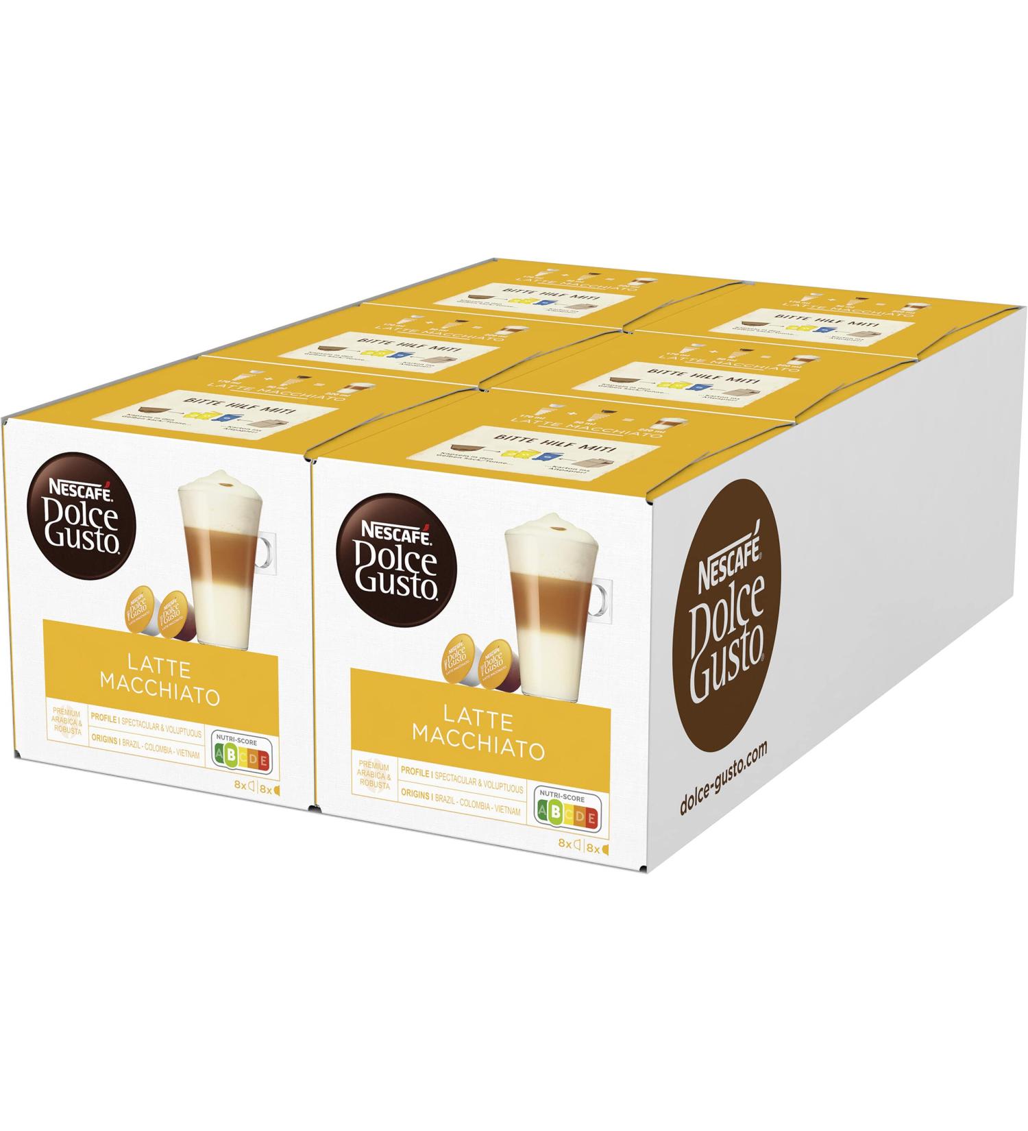 Nescaf Dolce Gusto Latte Macchiato - 96 Capsules | Aromatic Espresso & Creamy Milk Foam - International Shipping Available - Buy Online on GoSupps.com