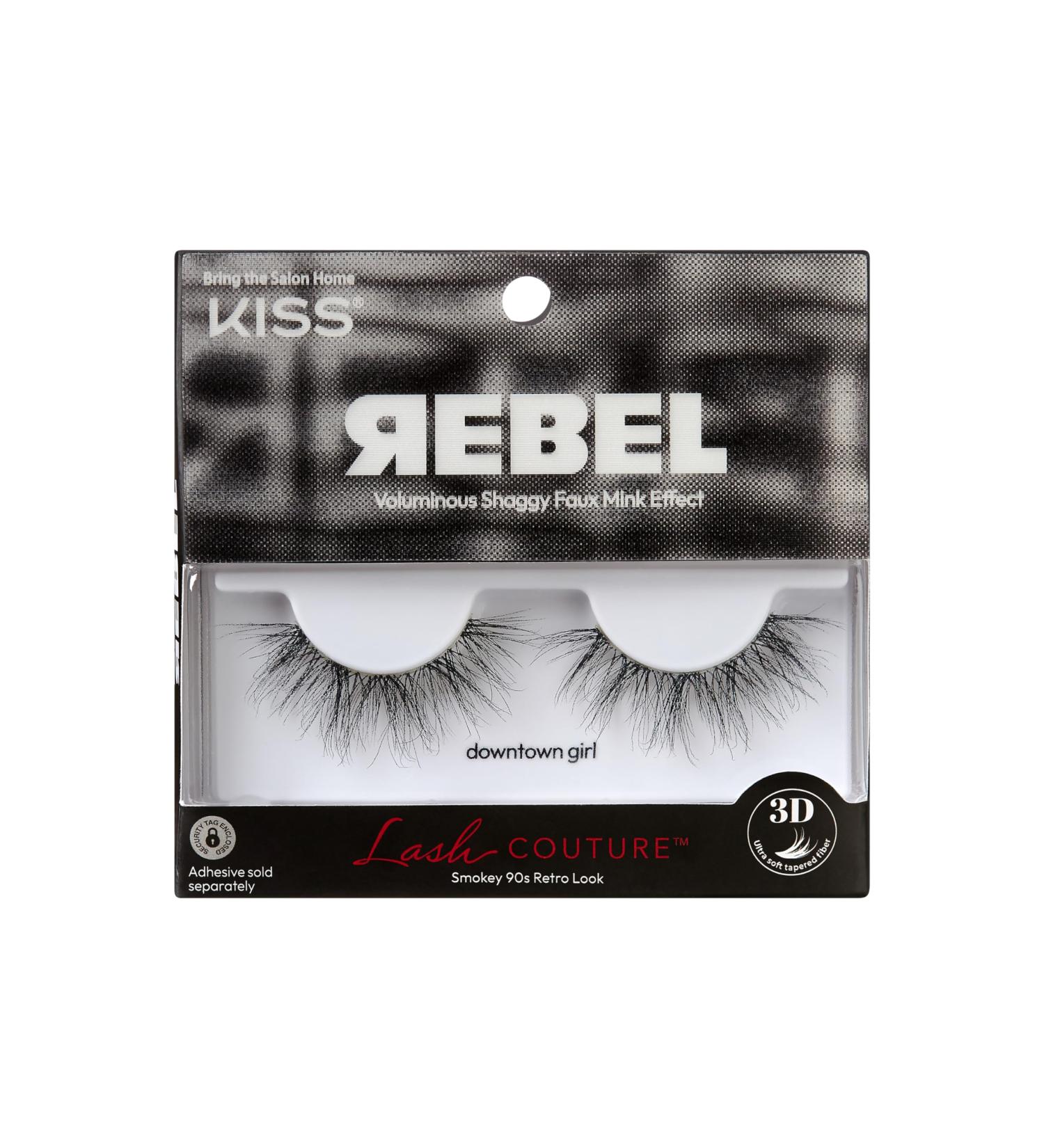 KISS Lash Couture Rebel Collection - Downtown Girl False Eyelashes | 14mm Reusable & Contact Lens Friendly - Buy Online on GoSupps.com