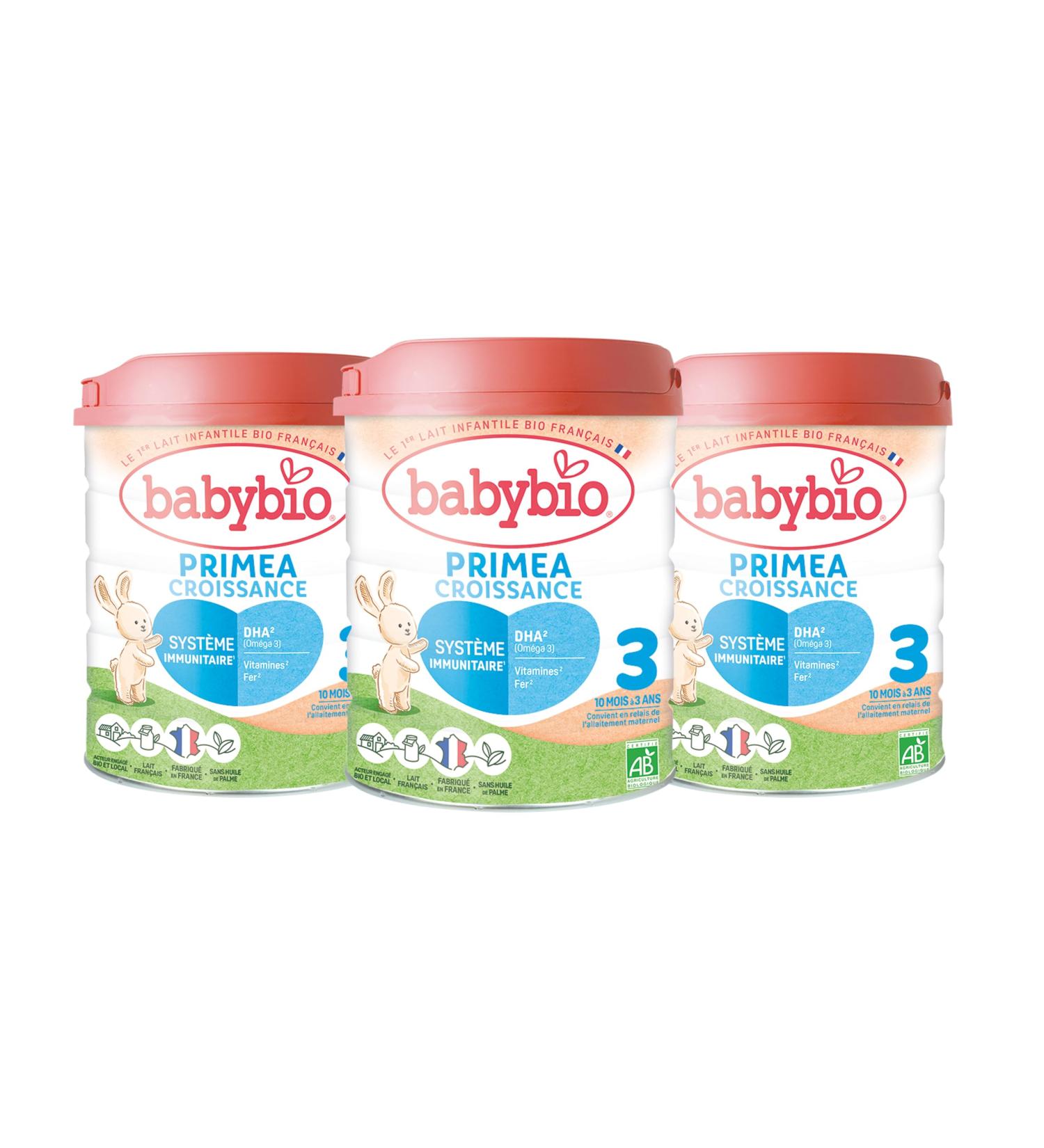 Babybio - Lait Infantile - Primea 3 me ge - 800g - d s 10 Mois - BIO - Fabriqu en France - Sans Huile de Palme - Lot de 3 2.4 kg (Lot de 1) Primea 3 - Buy Online on GoSupps.com