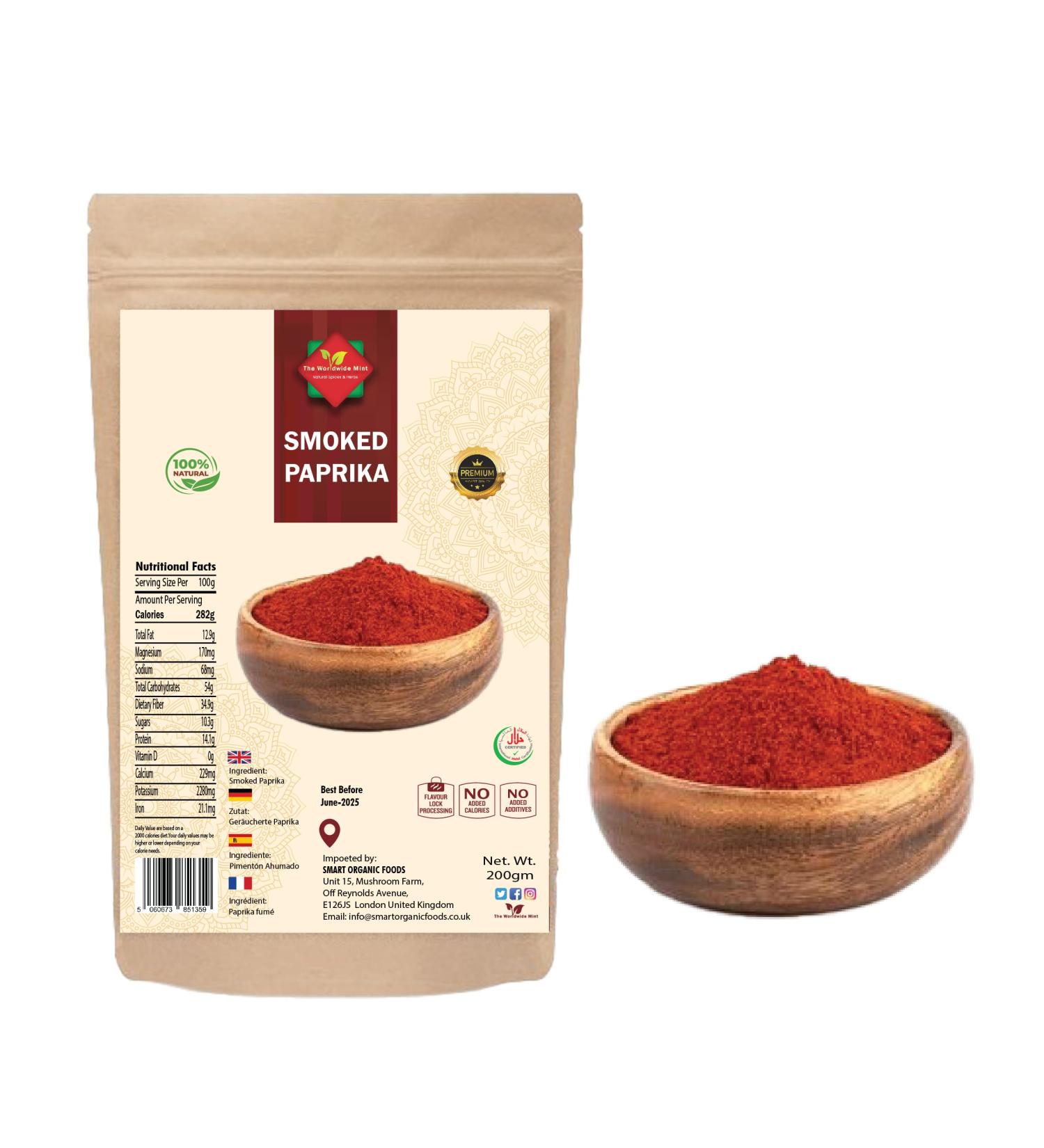 Premium Quality Worldwide Mint Smoked Paprika 200g - 100% Natural & Authentic - Buy Online on GoSupps.com