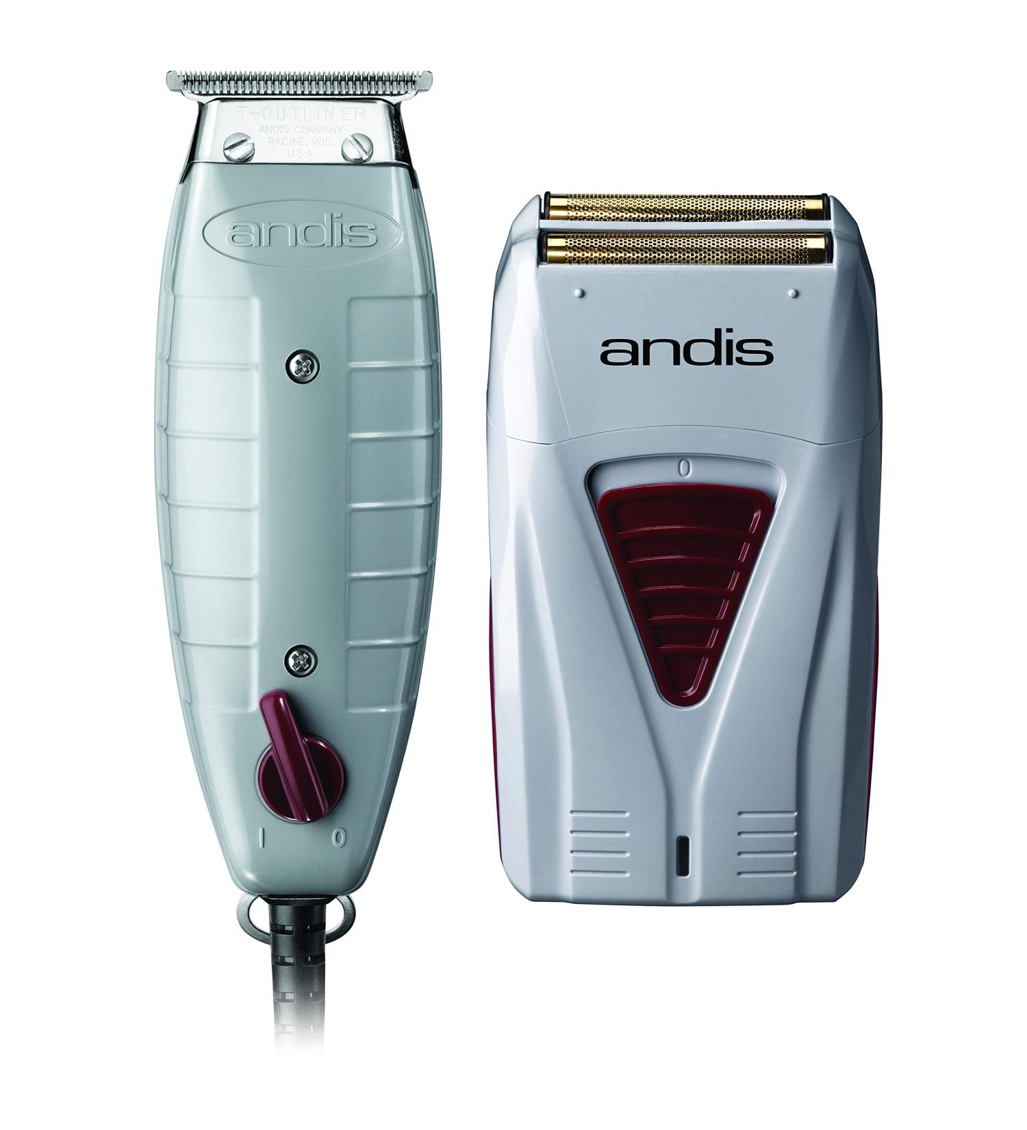 Andis 17195 Finishing Combo: T-Outliner Trimmer & Pro Foil Lithium Titanium Shaver - Complete Professional Hair Clippers and Trimmer Kit for Men - Buy Online on GoSupps.com