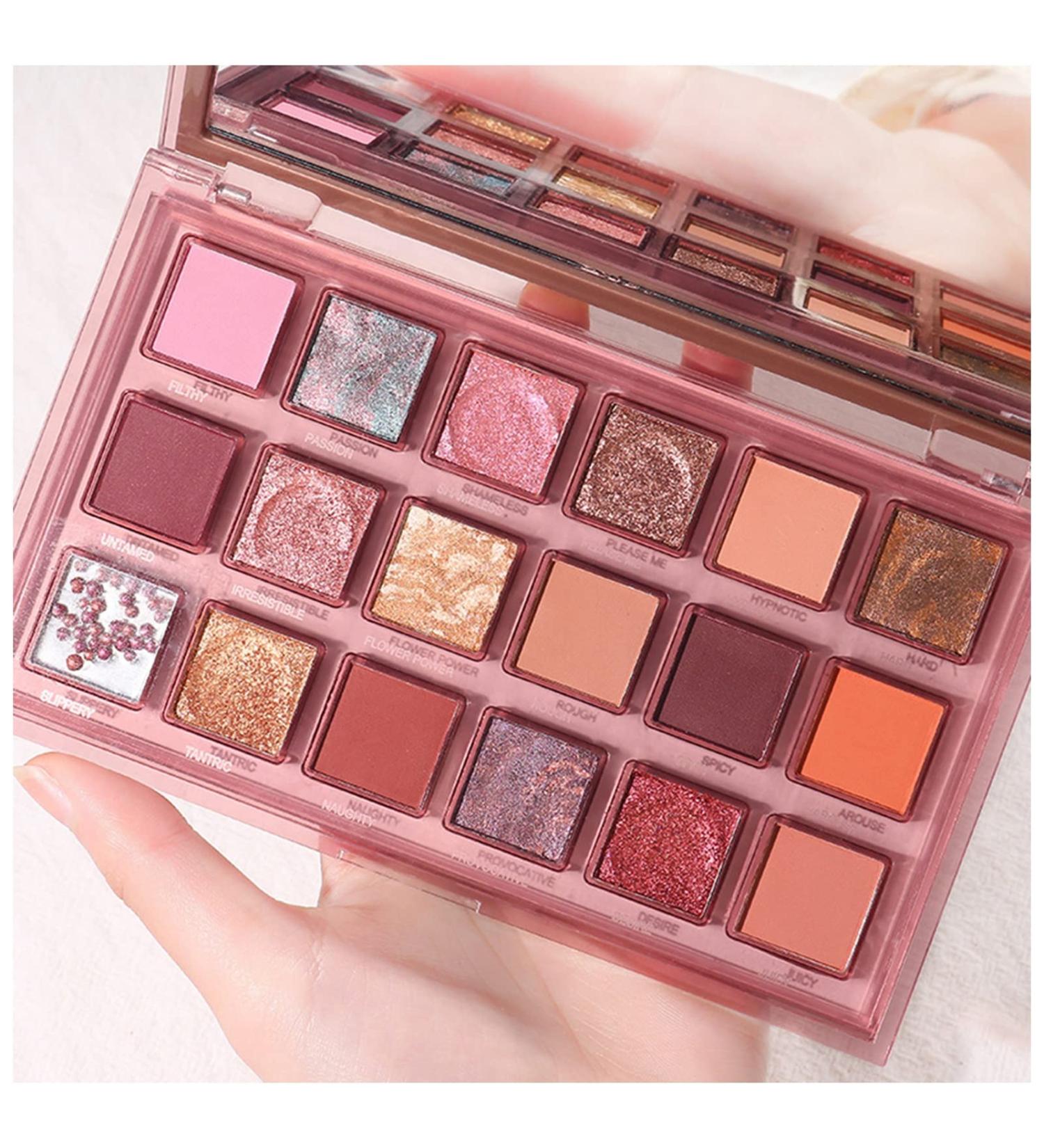 FnnEmg Beauty Palette 18 Colors Pomegranates Pomegranates Oil Painting Eyeshadow Eye Stain SHIMMER Eye Shadow Powder Matte Eyeshadow Palette Cosmetic Eye Makeup Palette