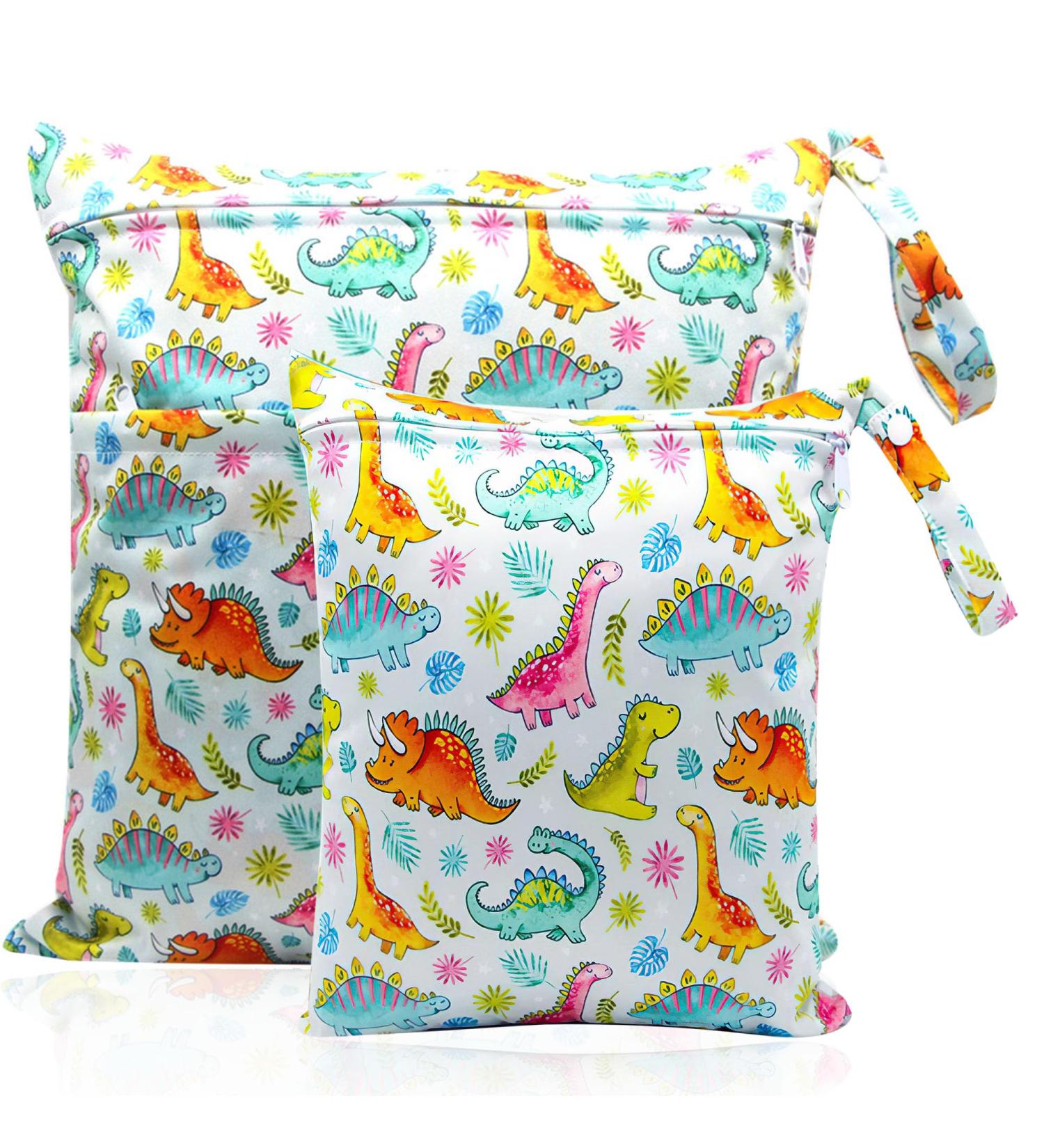 Loscarol 2-Piece Wetbag Set | Personalized Hand-Painted Diaper Bags for Kindergarten | Large & Small Sizes for Cloth Diapers - Buy Online on GoSupps.com