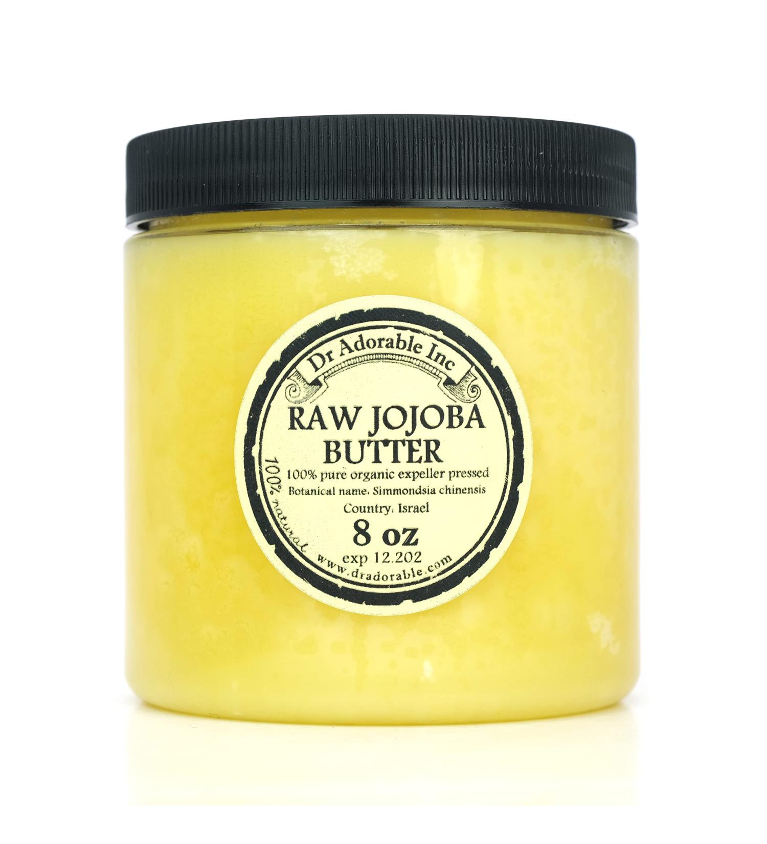 Dr Adorable Jojoba Butter 8 oz - Pure Organic Natural Premium Raw - Best for Skin & Hair - Buy Online on GoSupps.com