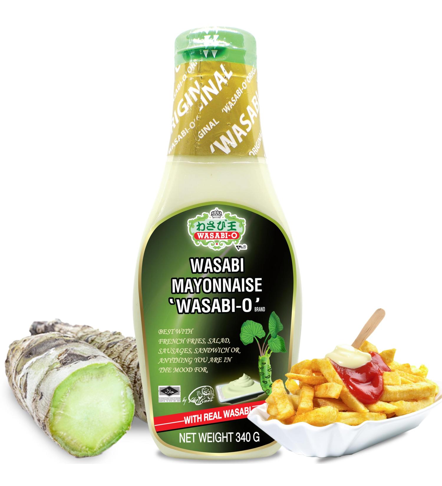 WASABI-O Premium Fusion Mayonnaise Real Wasabi & Ketchup Blend Ideal for Fish and Chips Sandwiches Salads and Coleslaw - 12oz (340g) - Buy Online on GoSupps.com