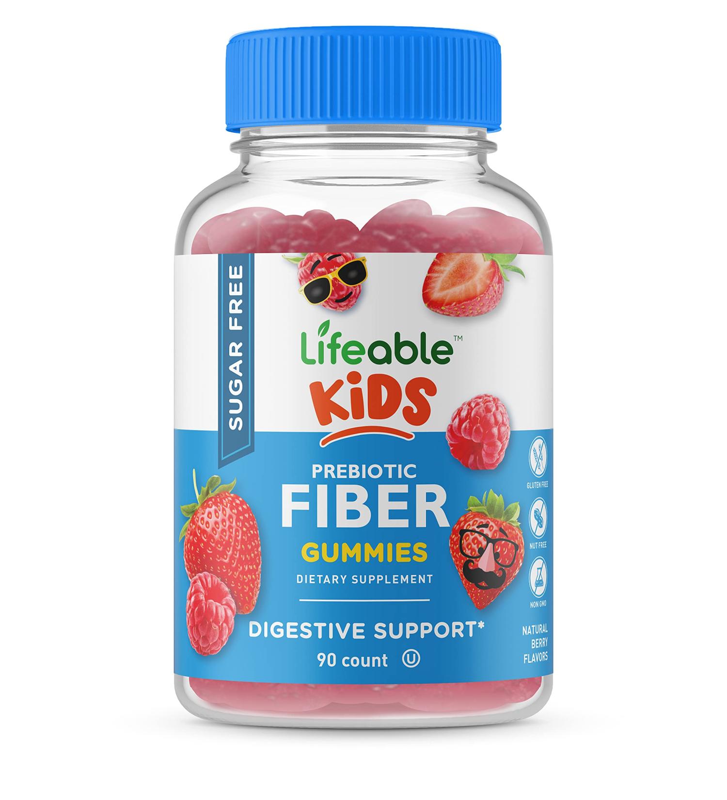 VitaWorks Sugar Free Prebiotics Fiber for Kids - 4g Gummy Supplement - Gut & Digestive Health - 90 Gummies - Buy Online on GoSupps.com