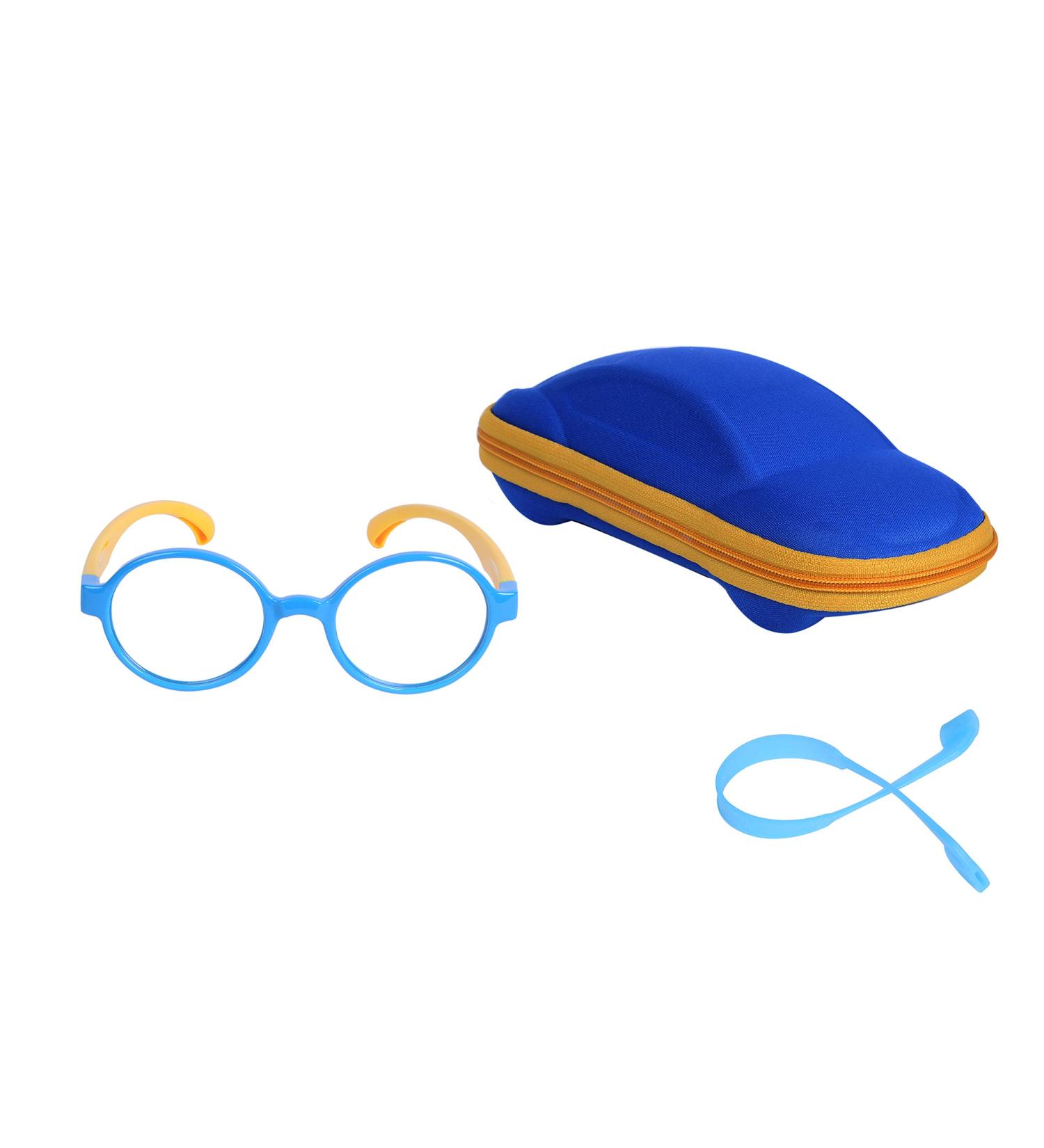 Children's Blue Light Filter Glasses - UV Block TR90 Round Frame for Girls + Anti-Slide Tape & Case - Buy Online on GoSupps.com