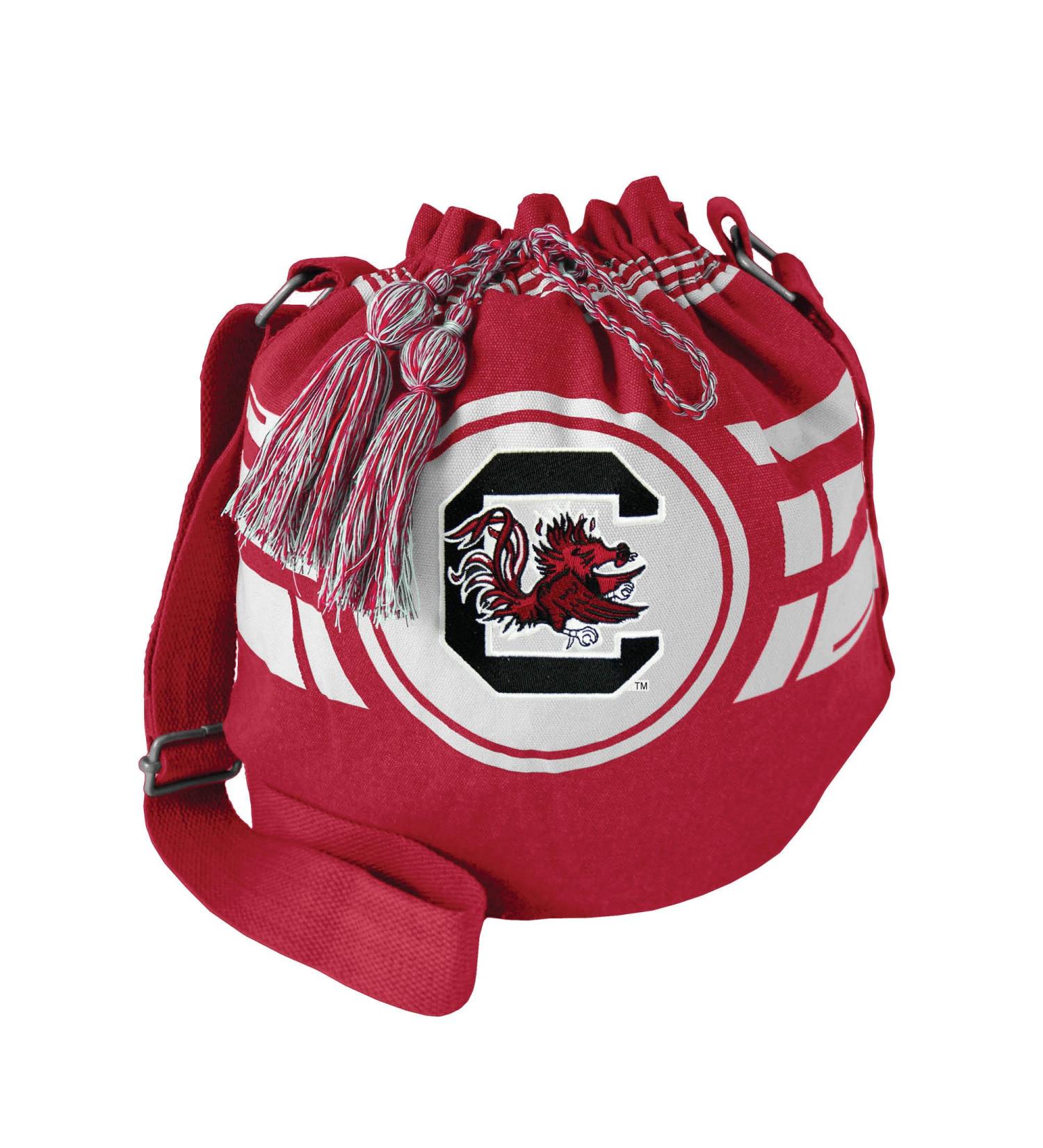 Little Earth NCAA Women's Ripple Drawstring Bucket Bag South Carolina Gamecocks